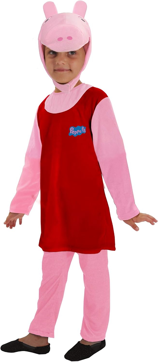 Peppa Pig utklädningsdräkt för barn med klänning, byxor och mössa, 4–5 år