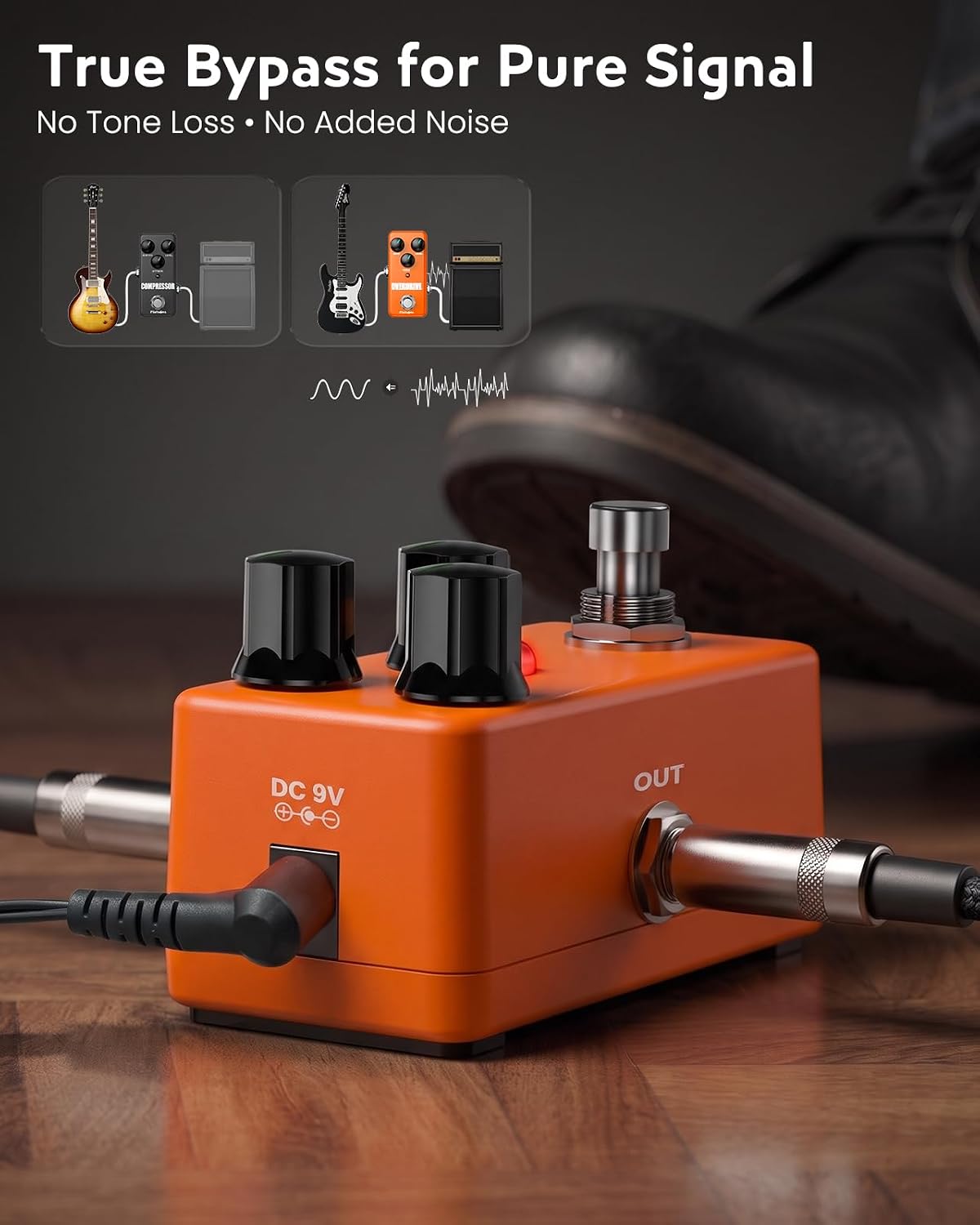 Thumbnail 4 de flatsons FOD-3 Overdrive Pedal, Mini Analog, True Bypass, Level and Tone Controls