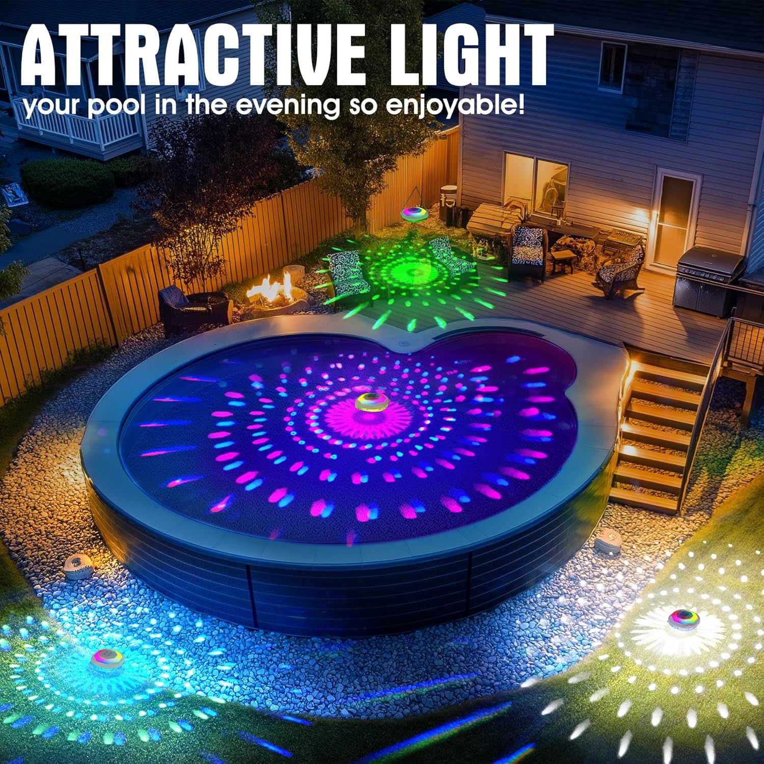 Thumbnail 6 de DeeprBetter Lumière Piscine Flottante avec Télécommande – Pack 2, Éclairage LED Sans Fil IP68