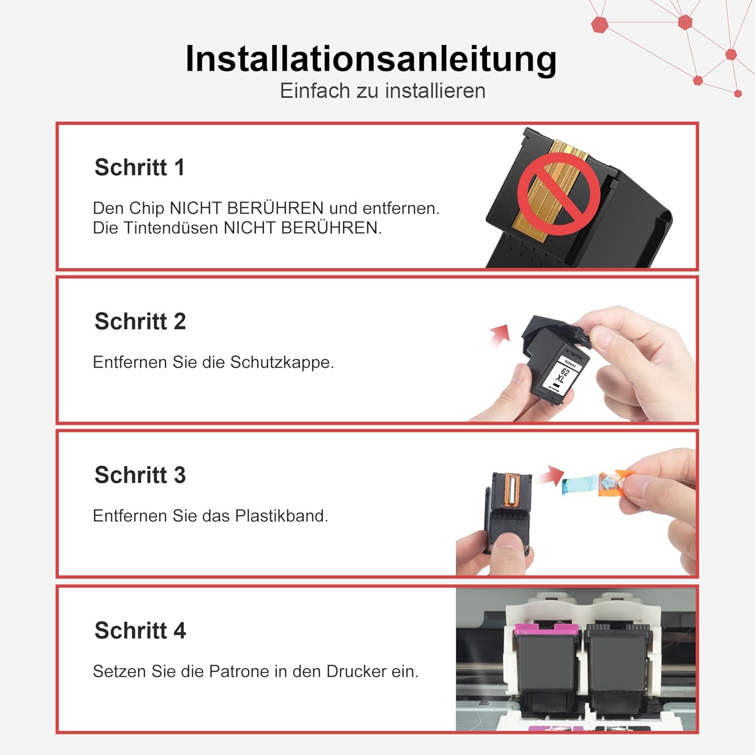 Thumbnail 6 de CanPick 62XL Ersatzpatronen für HP Drucker 🖨