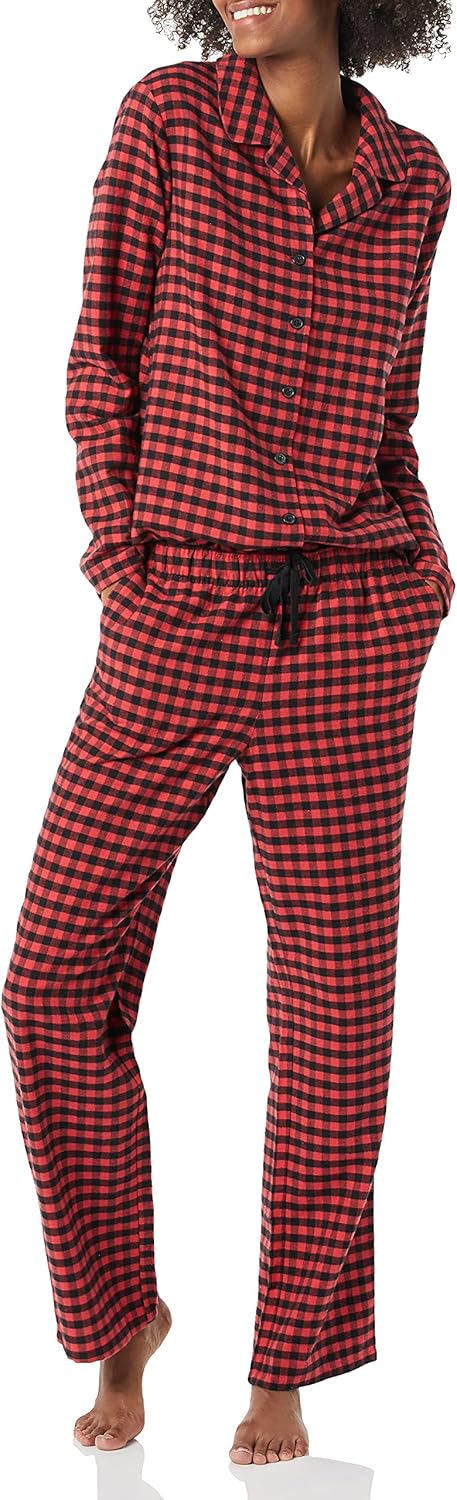 Thumbnail 5 de Amazon Essentials Women's Flannel Long-Sleeve Button Front Shirt and Pant Pajama Set