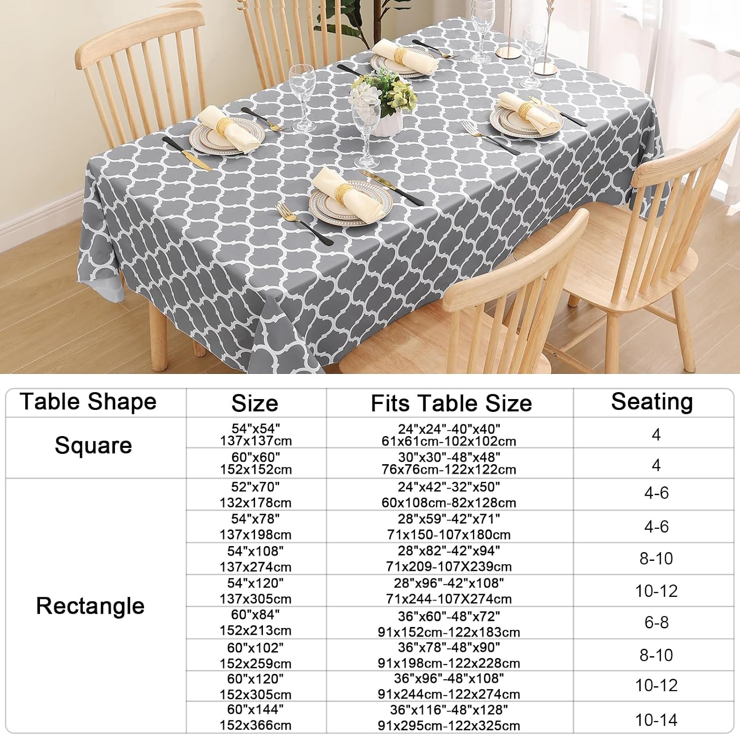 Thumbnail 6 de Smiry Rectangle Table Cloth, 60"x84" 📐