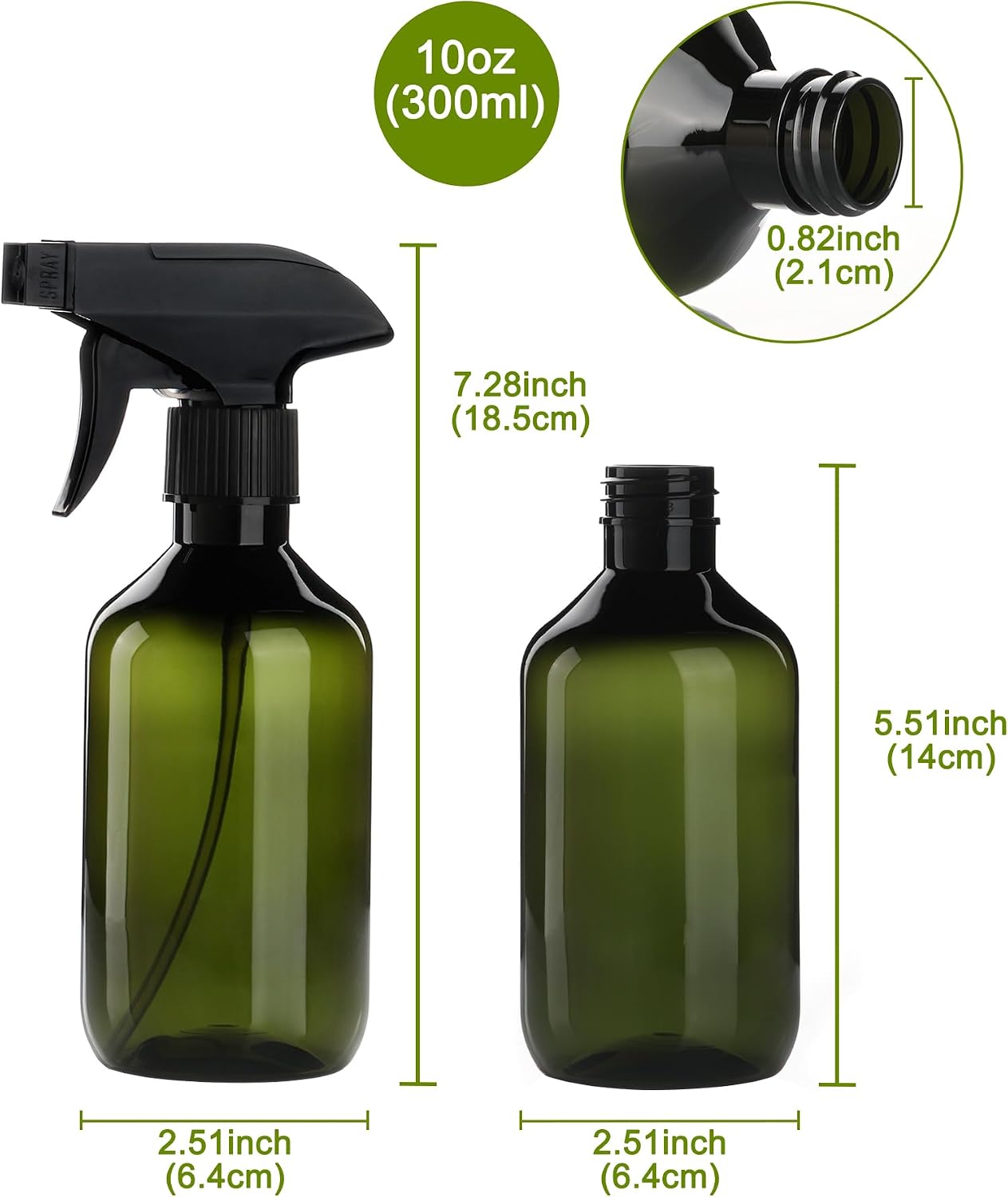 Detalle 2 de lulir 10303 – butelki z rozpylaczem 2 × 300 ml z regulowaną dyszą