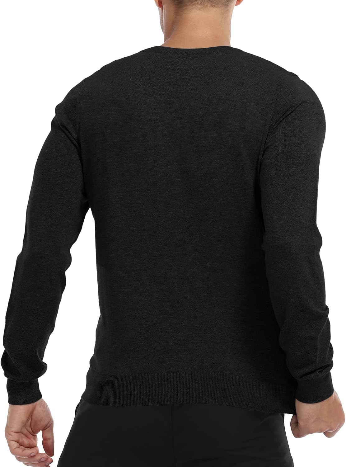 Thumbnail 3 de MLANM men’s crew neck vintage slim sweatshirt (mock knit jumper style)