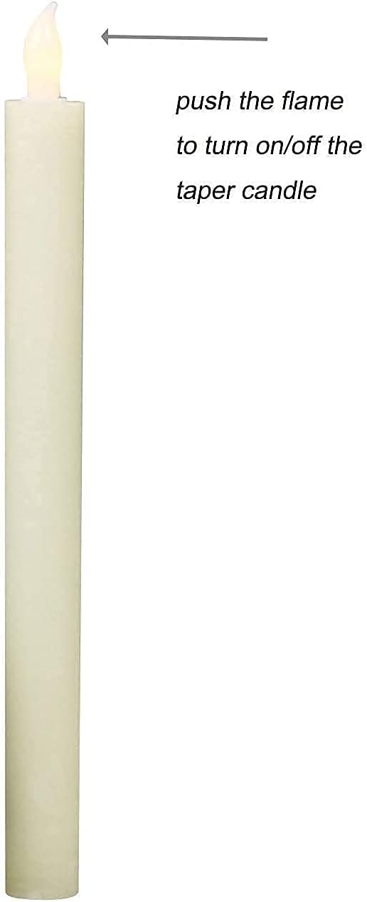 Detalle 2 de Rhytsing Ivory Battery Operated Taper Candle Set (5) with Remote