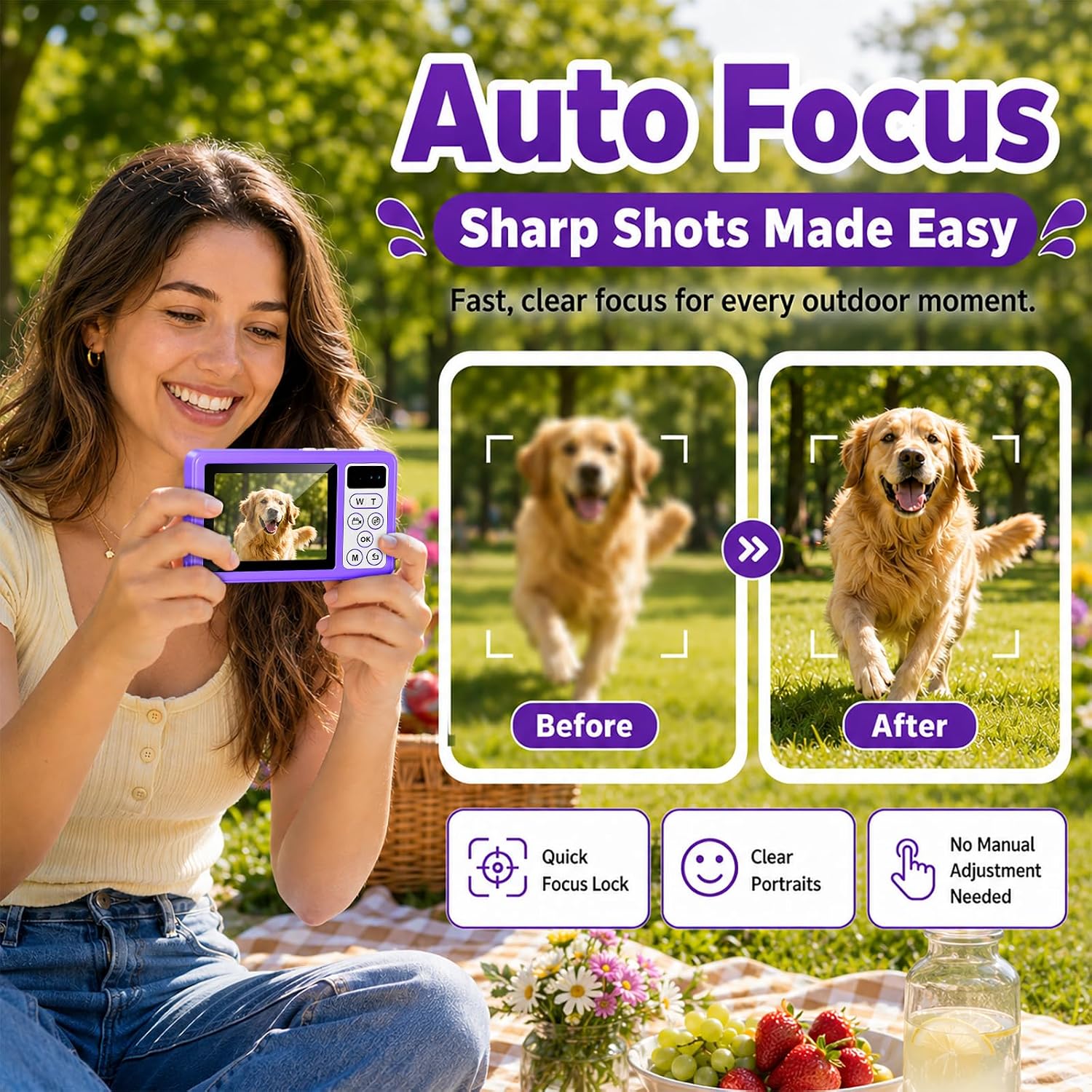 Thumbnail 5 de Maxmango D70: Fotocamera Subacquea 4K 48MP, Impermeabile 10FT, Doppio Schermo – Premium per Avventure Mare e Piscina