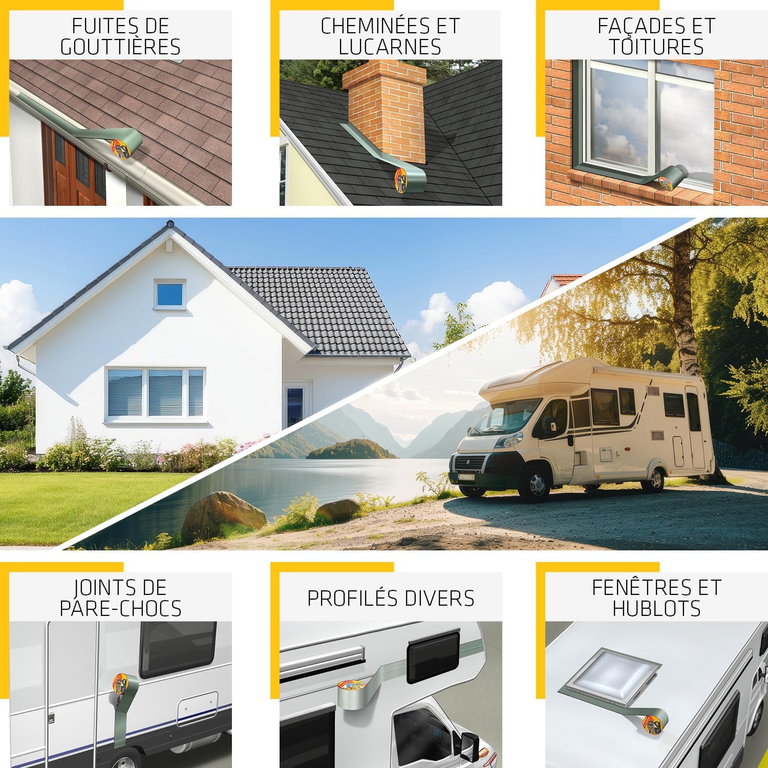 Thumbnail 6 de Bande d'étanchéité autocollante SIKA Multiseal Terre Cuite 200 mm x 10 m – Multisupports