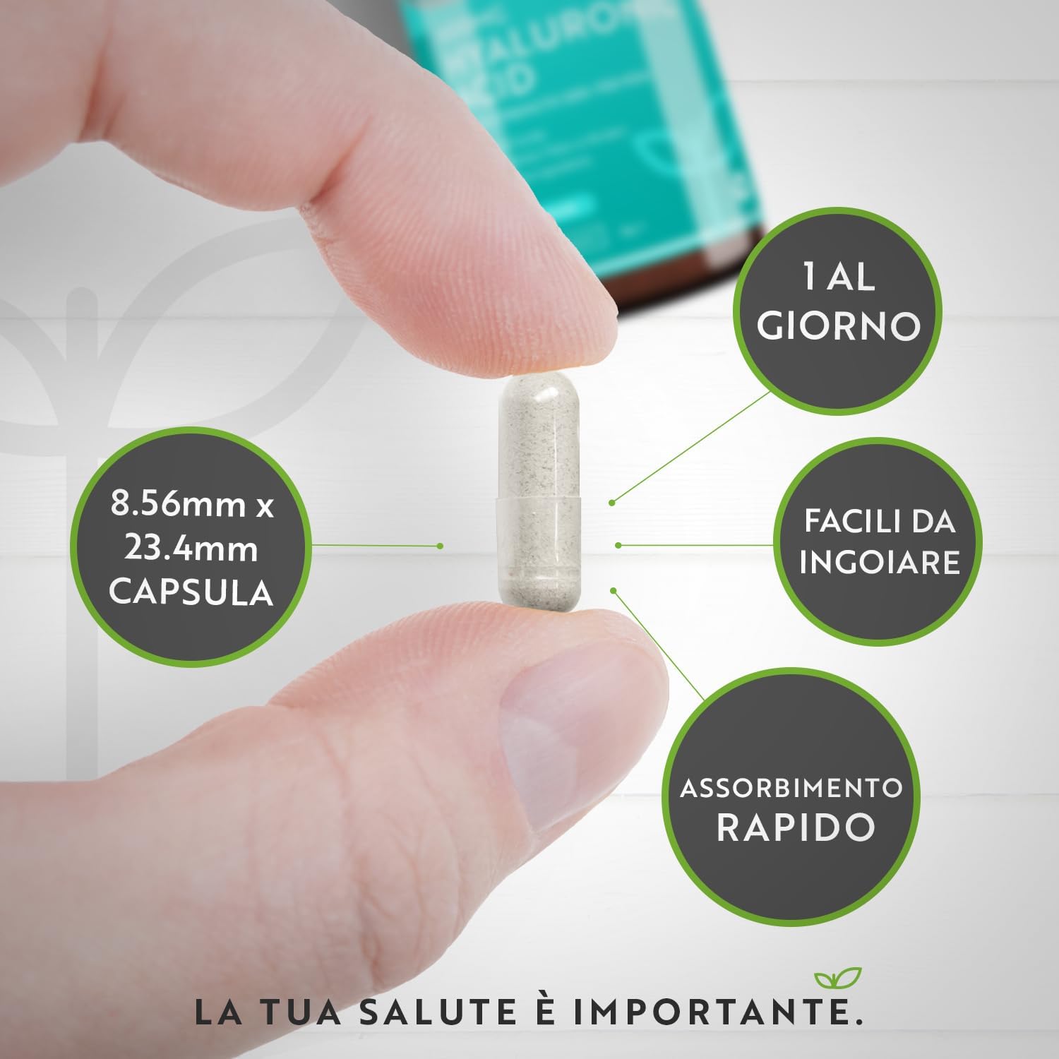 Thumbnail 3 de Nutravita Acido Ialuronico in Capsule – Fornitura di 3 mesi, 600 mg (500-700 kDa) vegan e senza allergeni