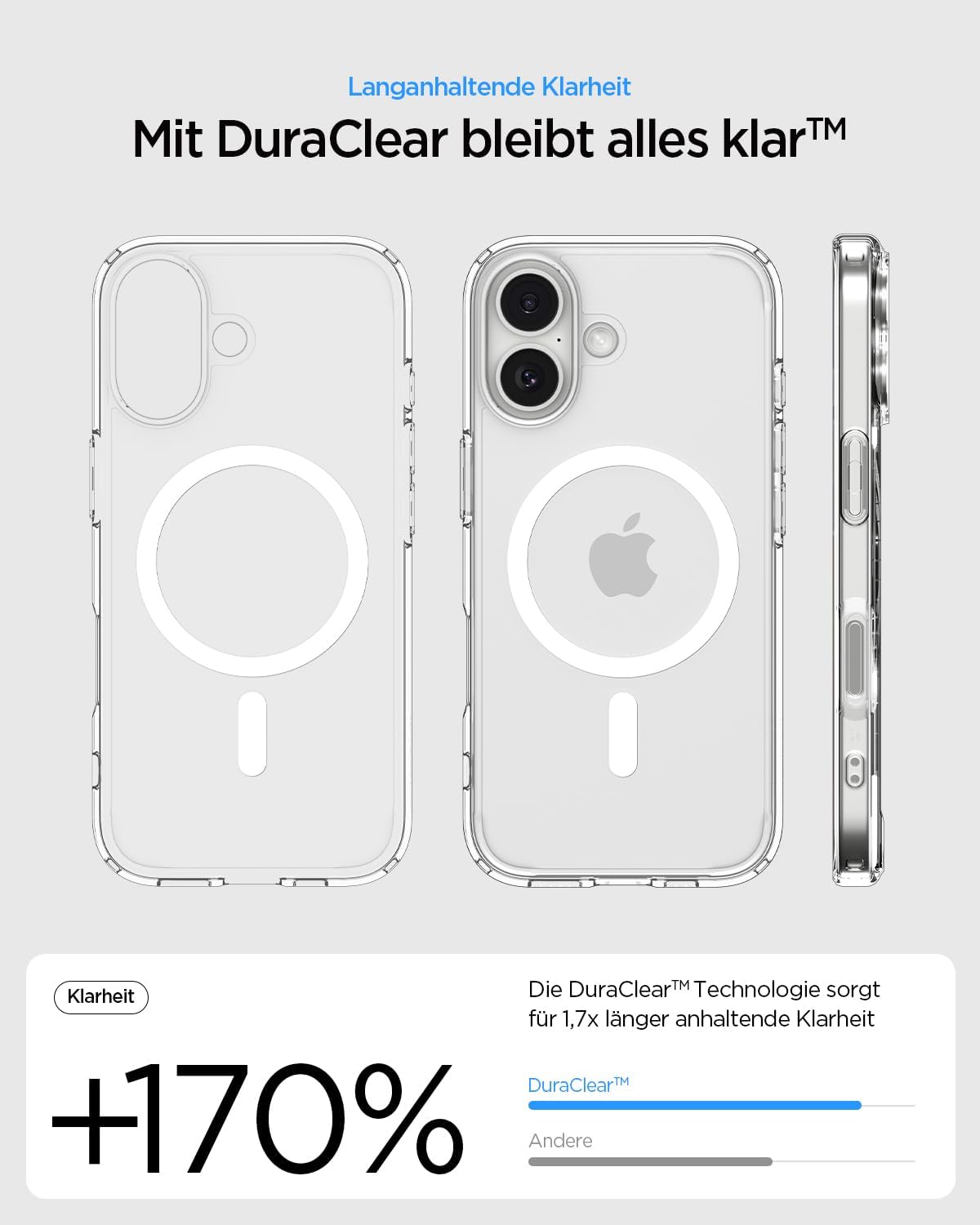 Thumbnail 3 de Spigen iPhone 17 Hülle Signature Ultra Hybrid MagFit – Transparent (Clear White)