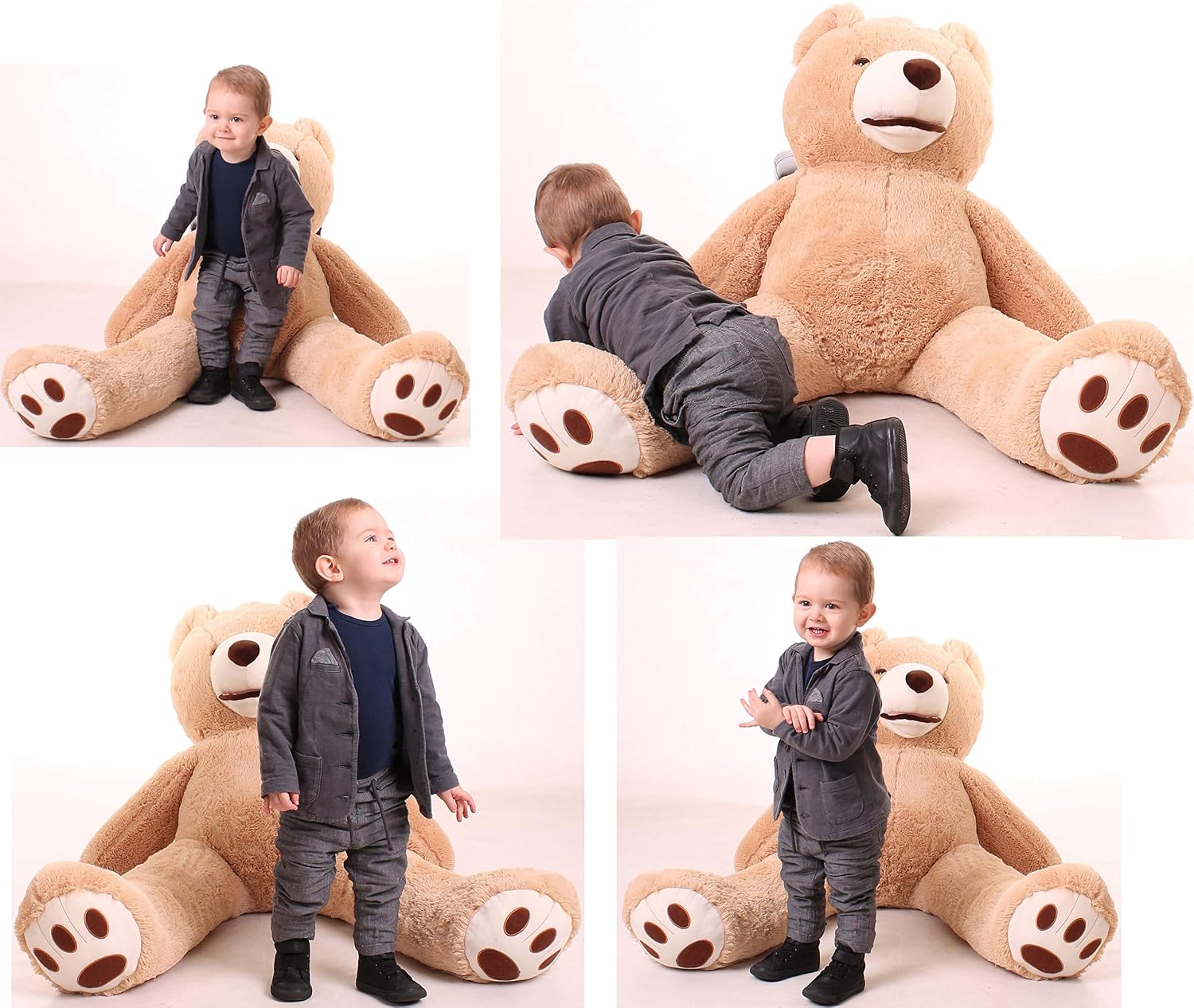 Thumbnail 6 de MAKOSAS teddybeer 130 cm, bruine pluche knuffel van polyester