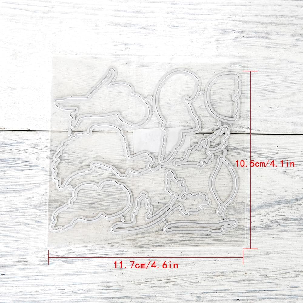 Detalle de LZBRDY Clear Stamp and Metal Cutting Dies Set, 5.5 x 5.5 Inches
