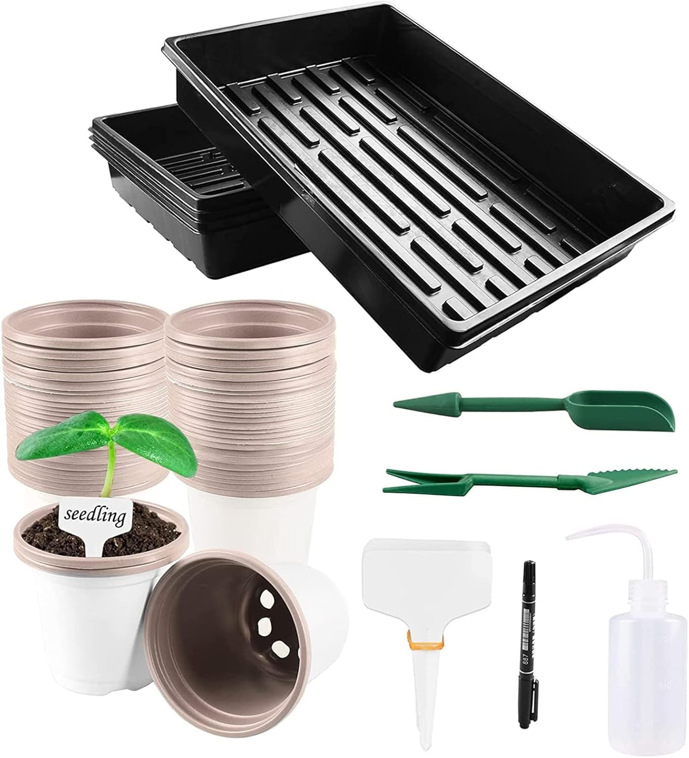 Thumbnail 5 de Lechansen Pots de Semis 6 cm Fibre Biodégradable