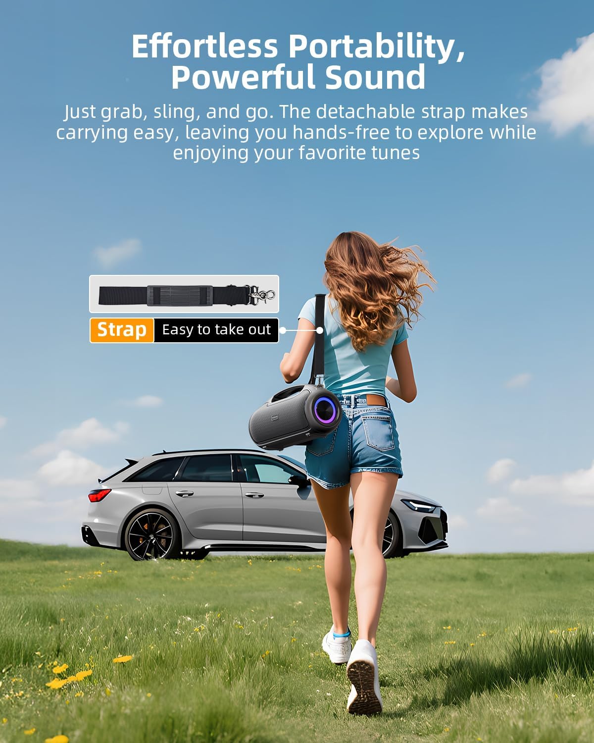 Thumbnail 6 de VUOPAX Bluetooth-Lautsprecher mit 200-W-Spitzenleistung, 2 Subwoofern, IP65 und 24h Akku – tragbare Musikbox mit TWS/TF/USB/AUX