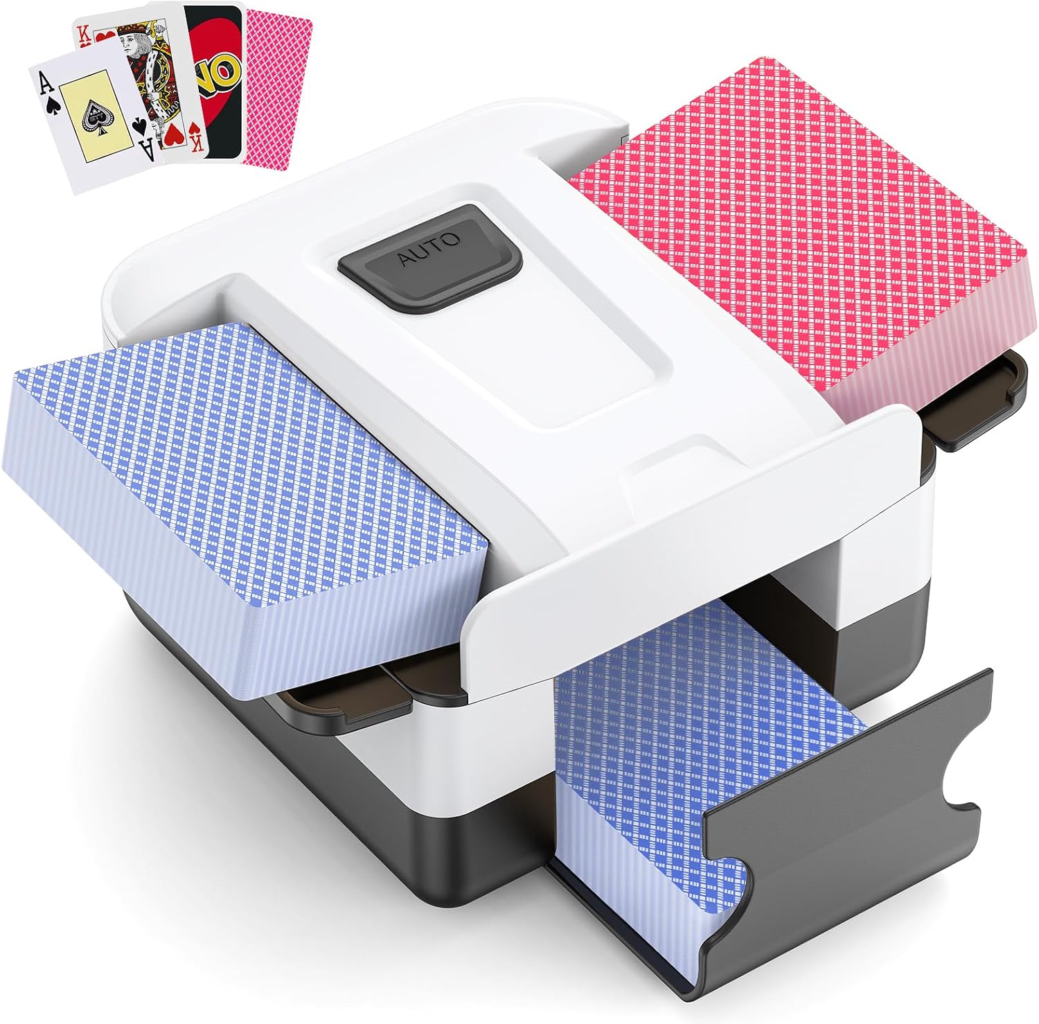 Detalle de AOOELLO Automatic Card Shuffler 1-2 Decks 🎴