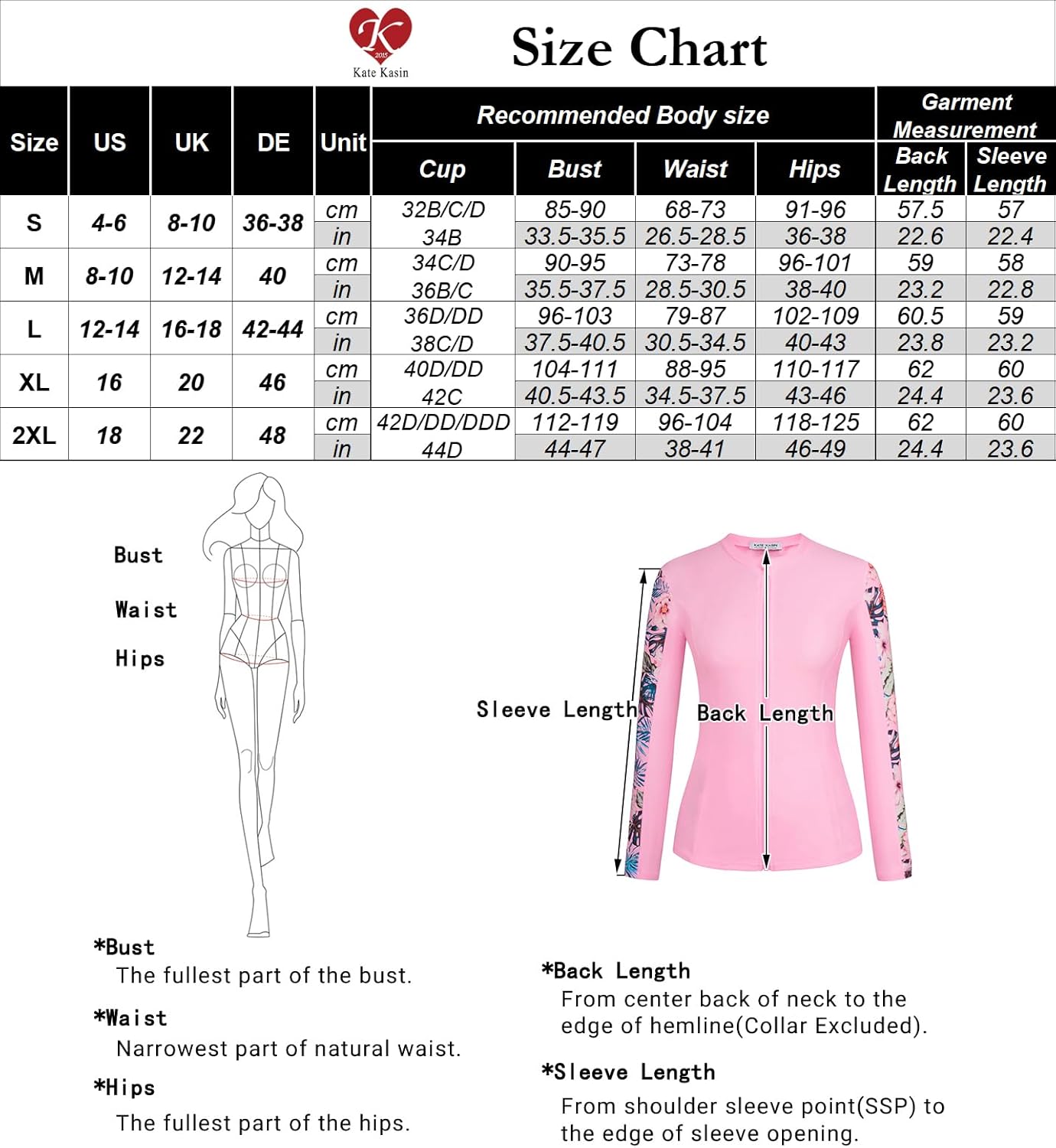 Detalle de Kate Kasin Set costumi da bagno donna con stampa floreale, 3 pezzi: cappotto, top e slip, UPF50+