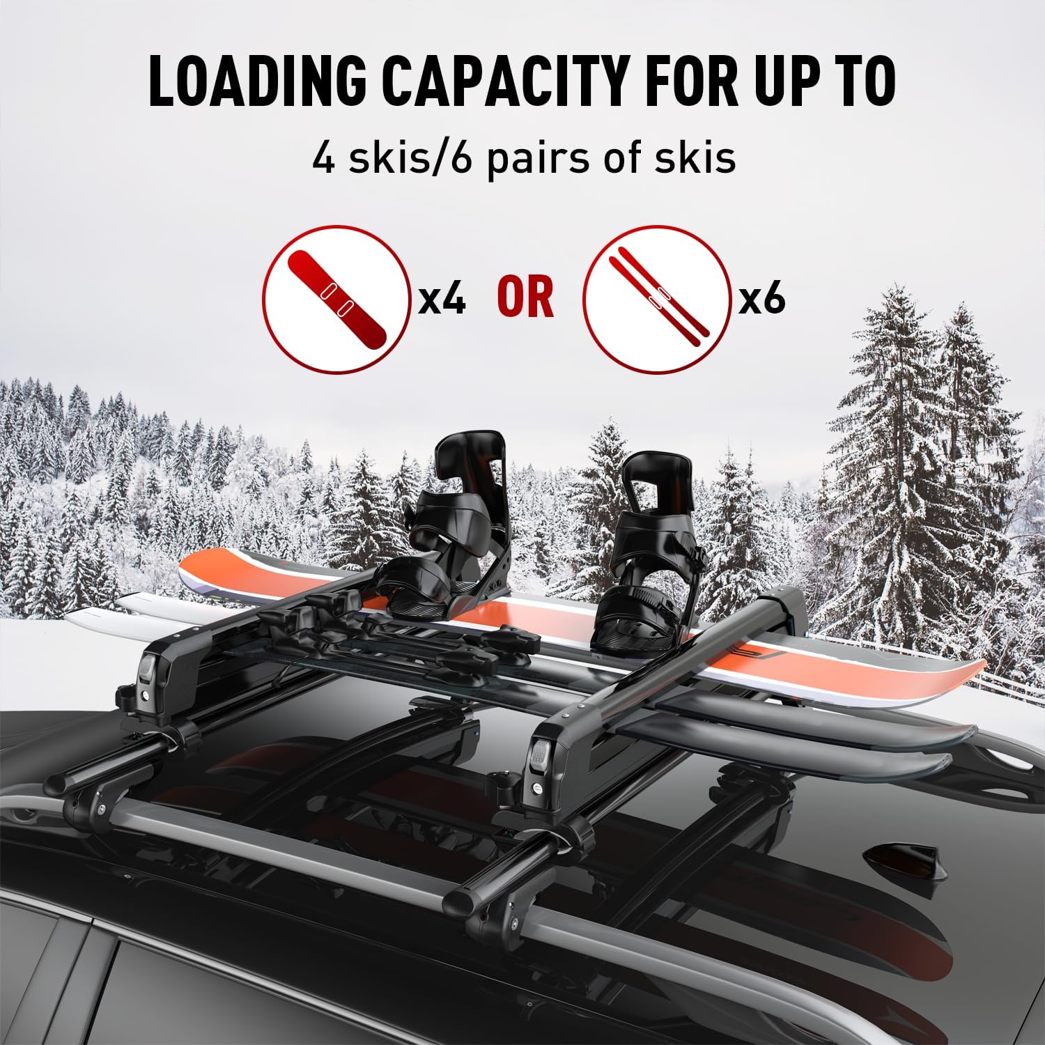 Detalle 2 de CRINDAR Ski & Snowboard Roof Rack 27.5"