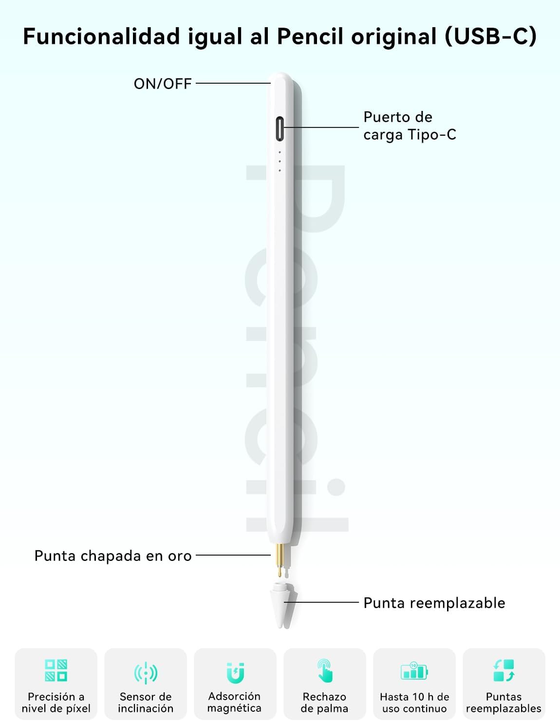 Detalle 2 de HJCE A16 lápiz para iPad 11 Gen