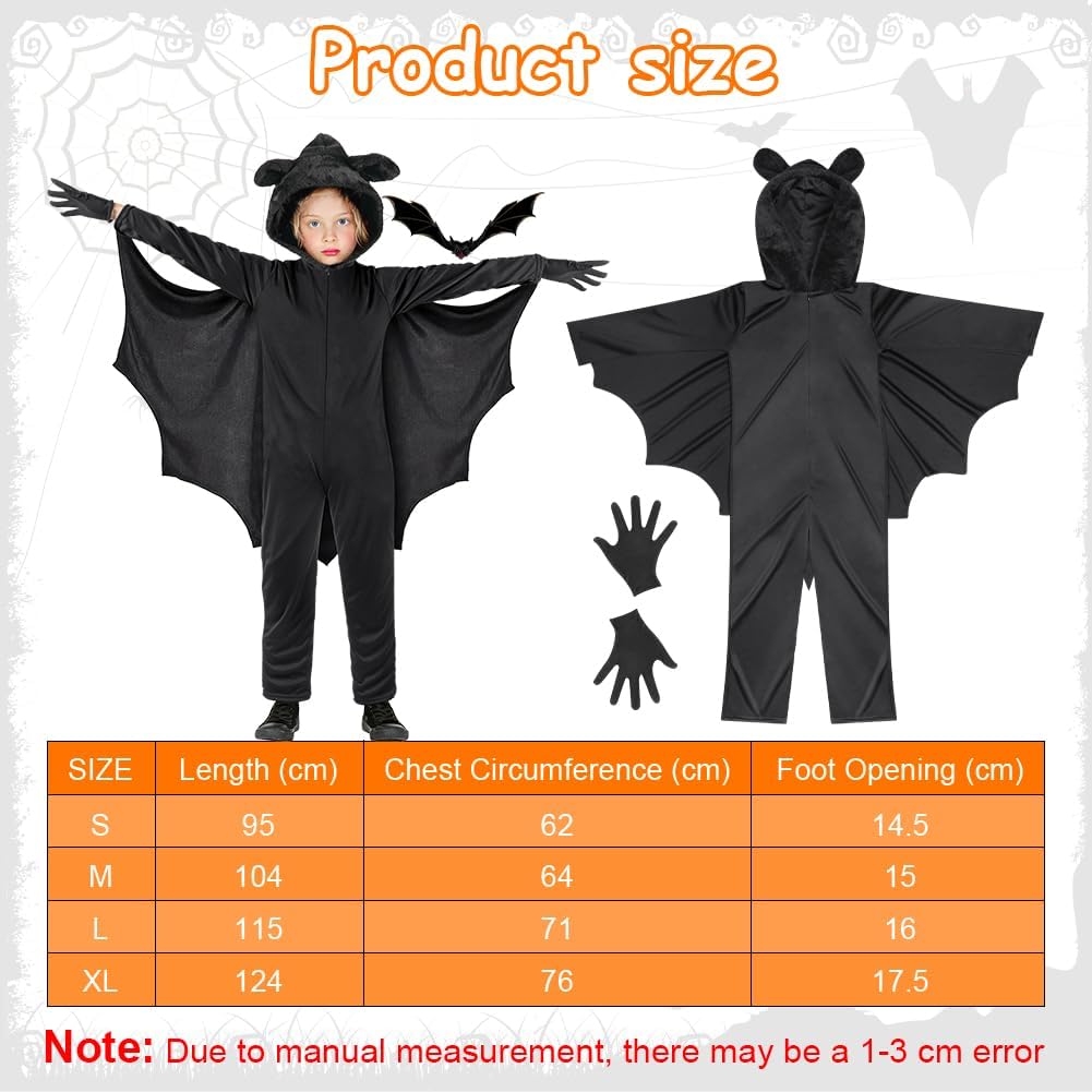 Detalle 2 de Aomig Bat Vampire Costume for Kids 🧛