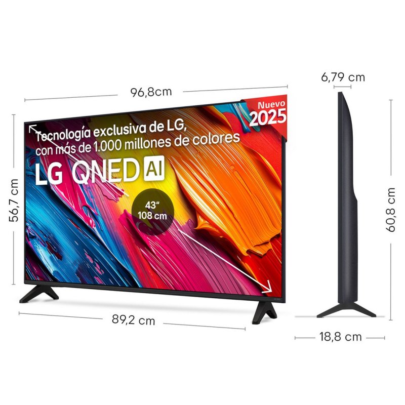 Thumbnail 3 de LG QNED 43QNED70A6A TV QNED de 43" 4K Smart TV con HDR10, WiFi y Bluetooth
