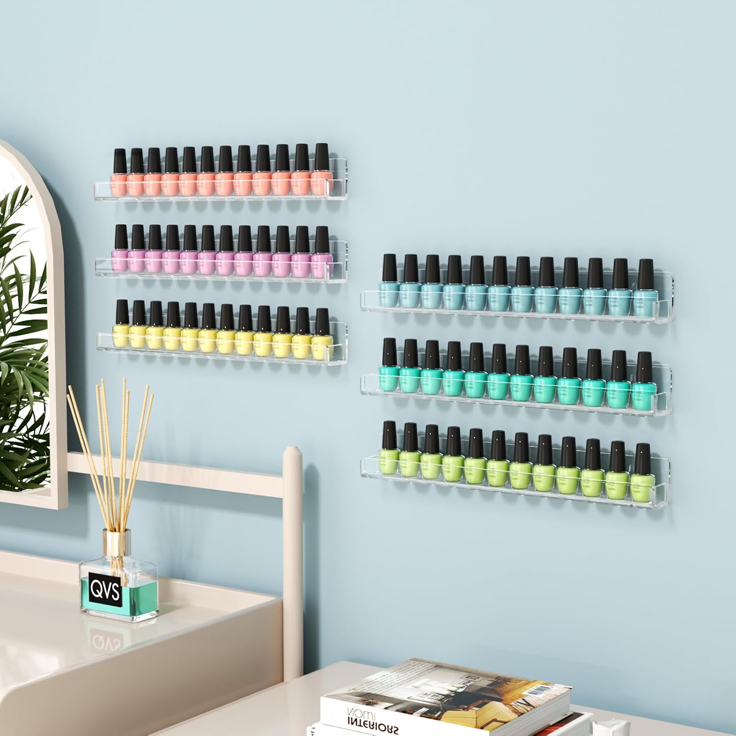 Thumbnail 4 de FEMELI Nail Polish Wall Rack 15 Inch 💅