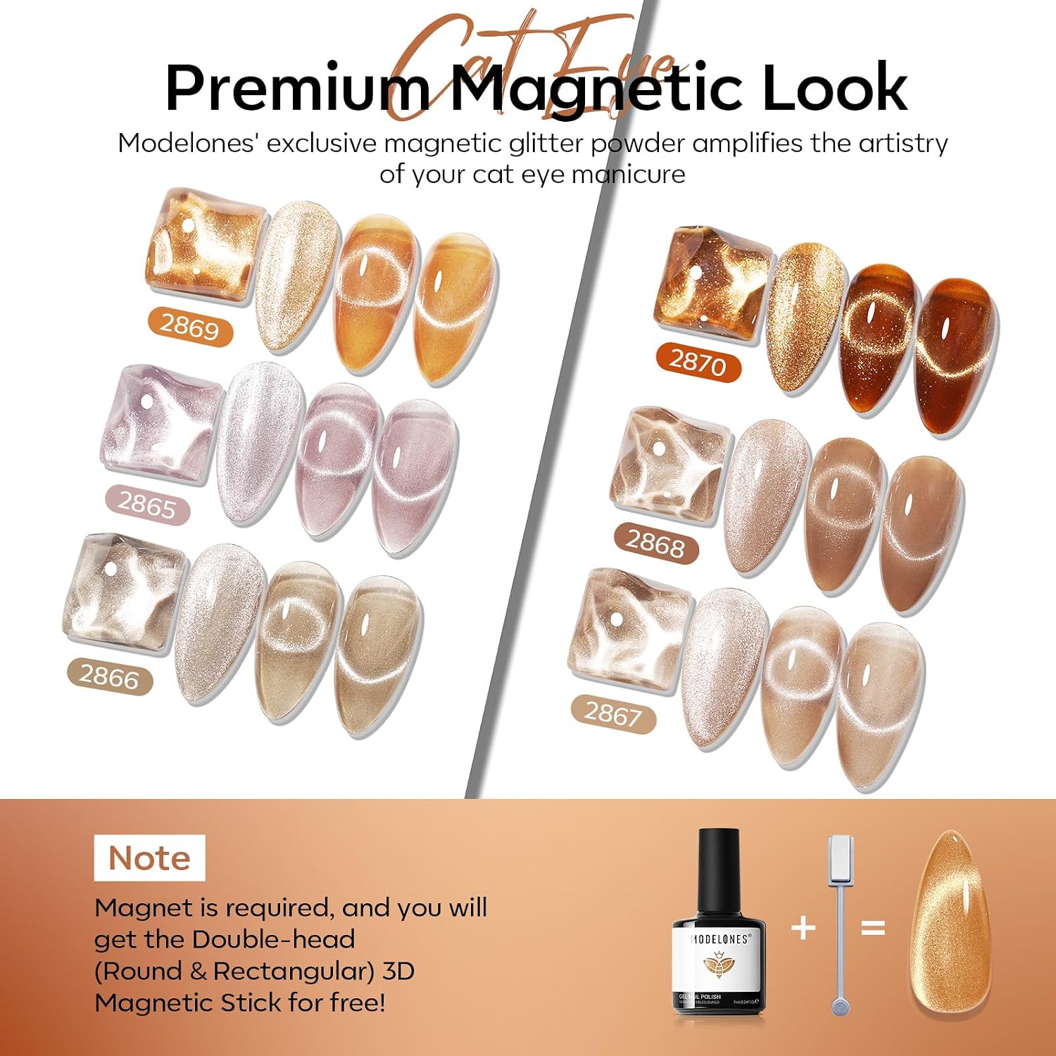 Detalle de Modelones Cat Eye Gel Nail Polish Set