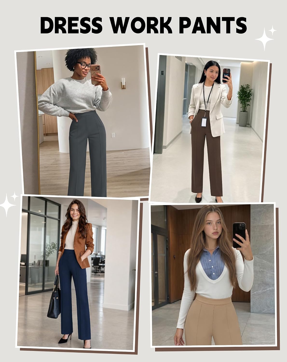 Thumbnail 6 de JEKAOYI Women's Straight-Leg Dress Pants