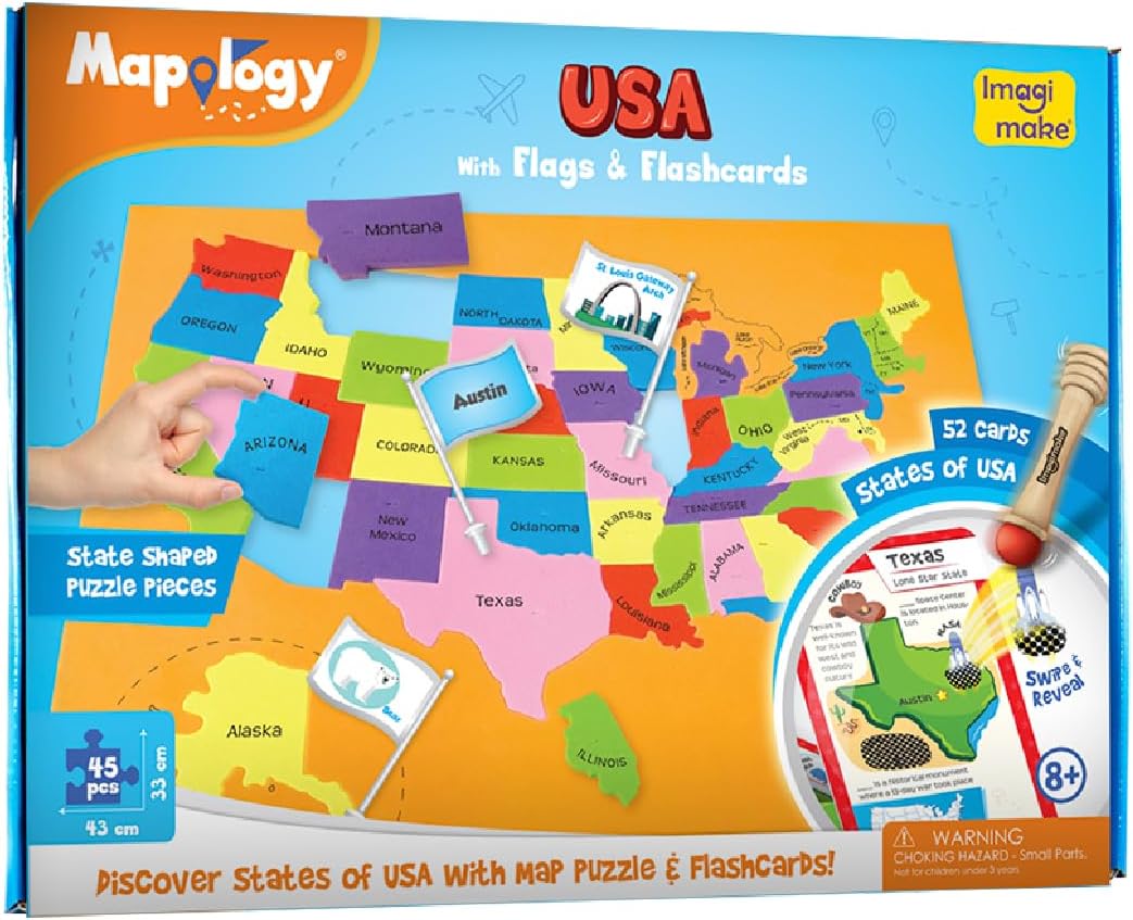 Thumbnail 5 de Imagimake Mapology US Map Puzzle 50 🧩