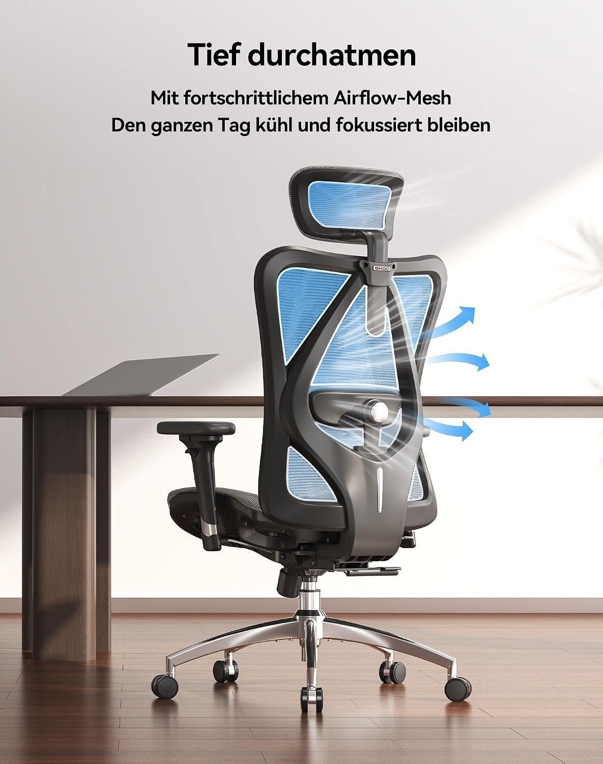 Detalle 2 de SIHOO ergonomischer Bürostuhl 150 kg