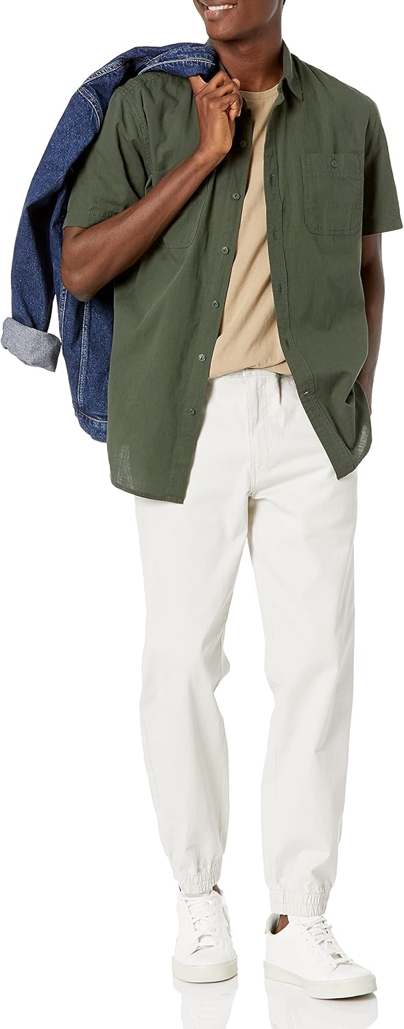 Thumbnail 3 de Amazon Essentials Herren Chambray-Hemd mit kurzen Ärmeln in normaler Passform