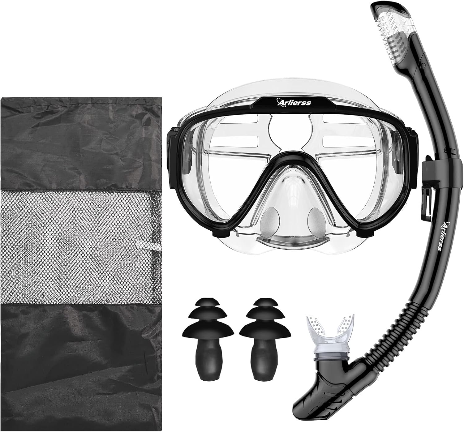 Thumbnail 6 de Arlierss Schnorchelset Erwachsene – Trocken-Schnorchel, Maske mit Anti-Beschlag, 180° Panorama