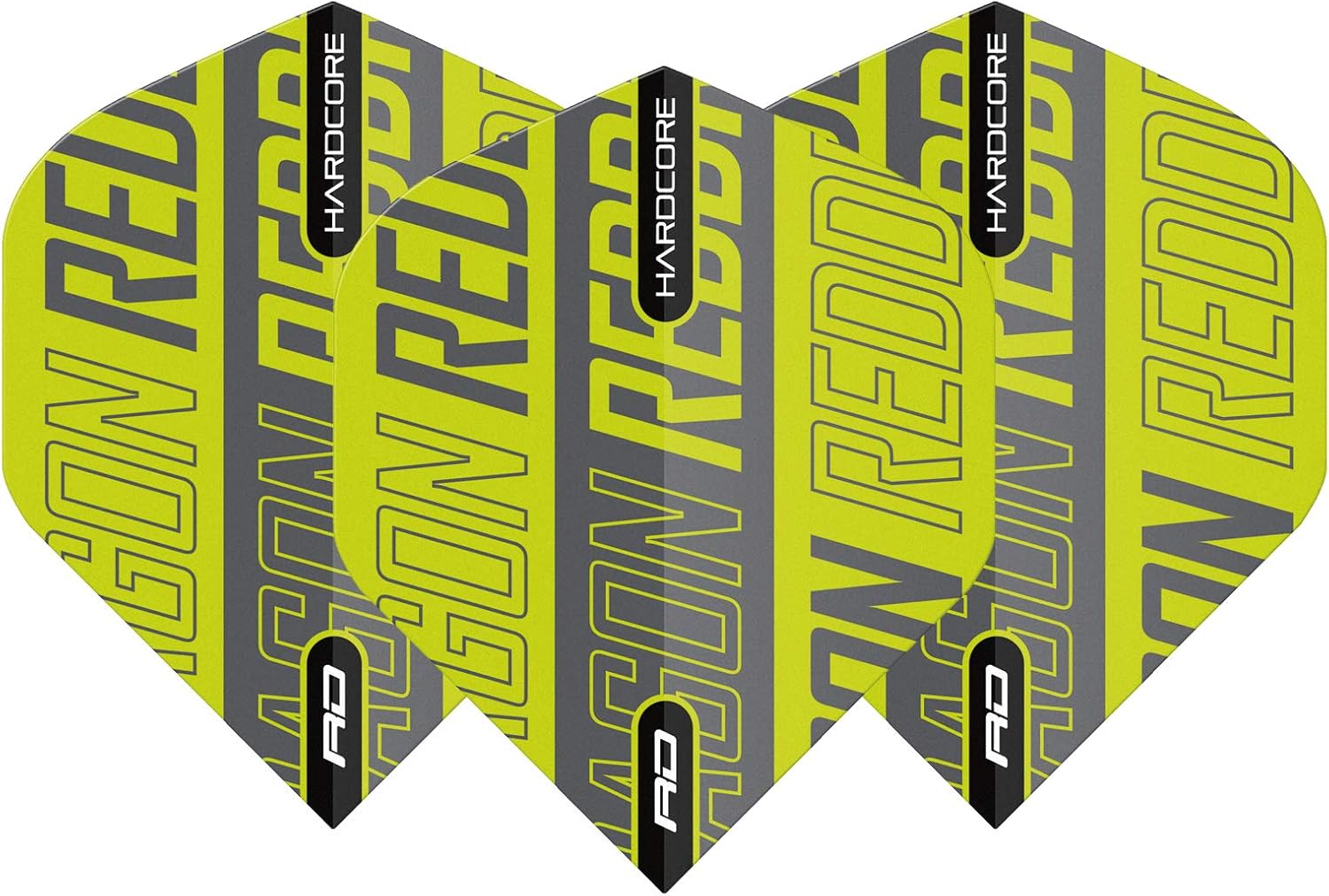 Detalle 2 de RED DRAGON Hardcore XT Dart Flights – 4 Sets (12 Flights) Grü,n/Schwarz, Standardform, 100 Mikron, Dual Flow Technologie