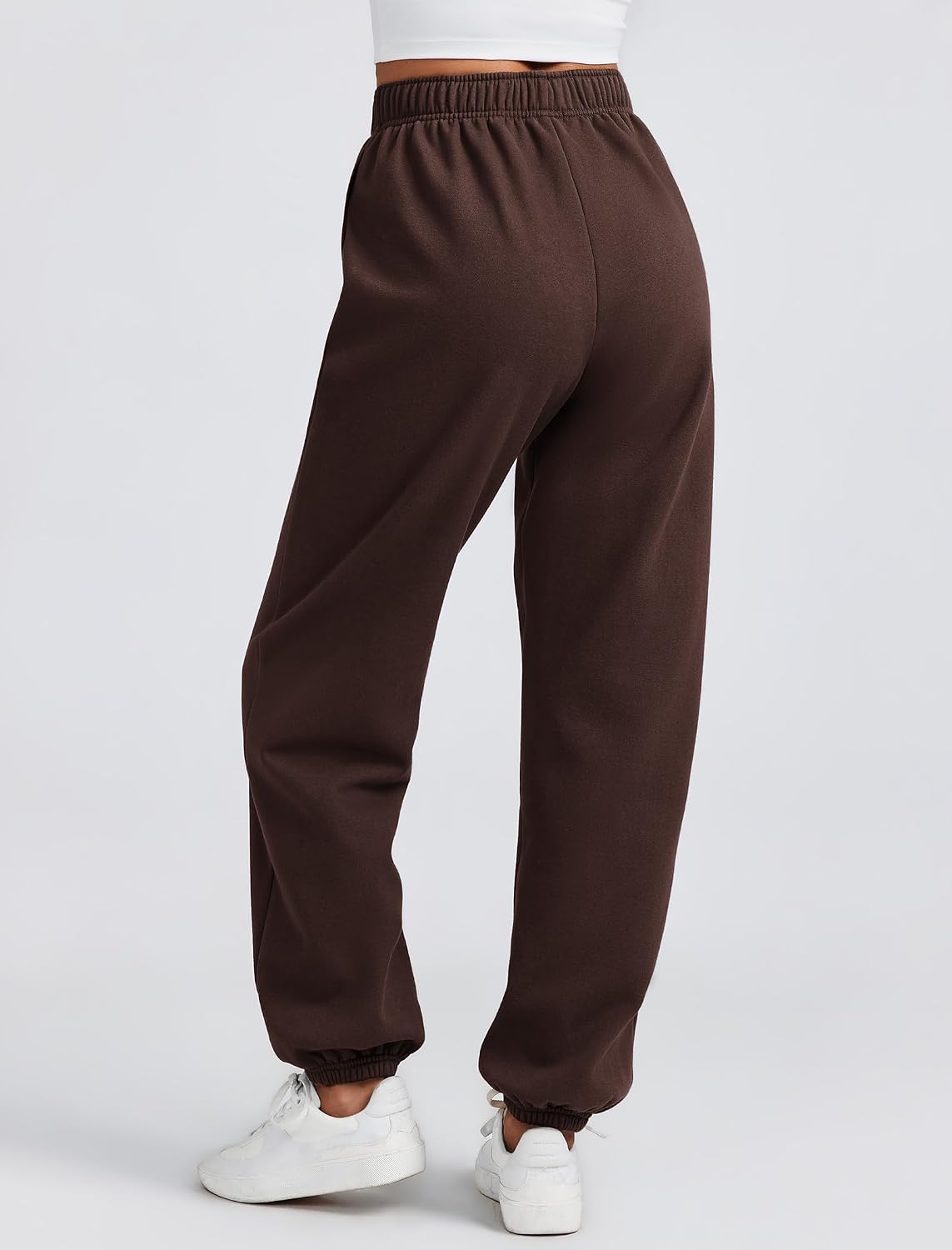 Detalle de PINSPARK Women's Fleece Lounge Set with Drop-Shoulder Hoodie and Joggers