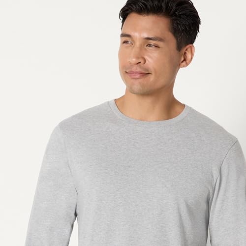 Detalle 2 de Amazon Essentials Camisetas de Cuello Redondo de Corte Ajustado para Hombre — Pack de 6 (XXL) en Medio Gris Mezcla/Azul Marino