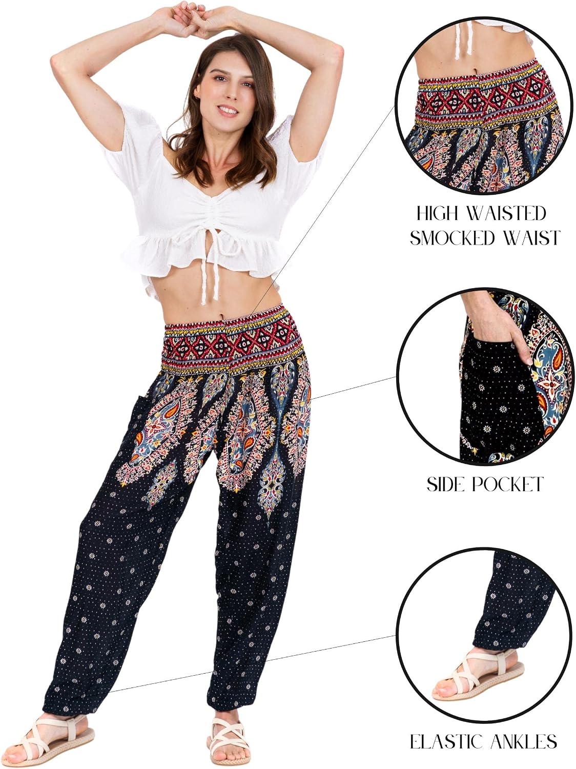 Detalle de LOFBAZ Harem Yoga Pants in Rayon