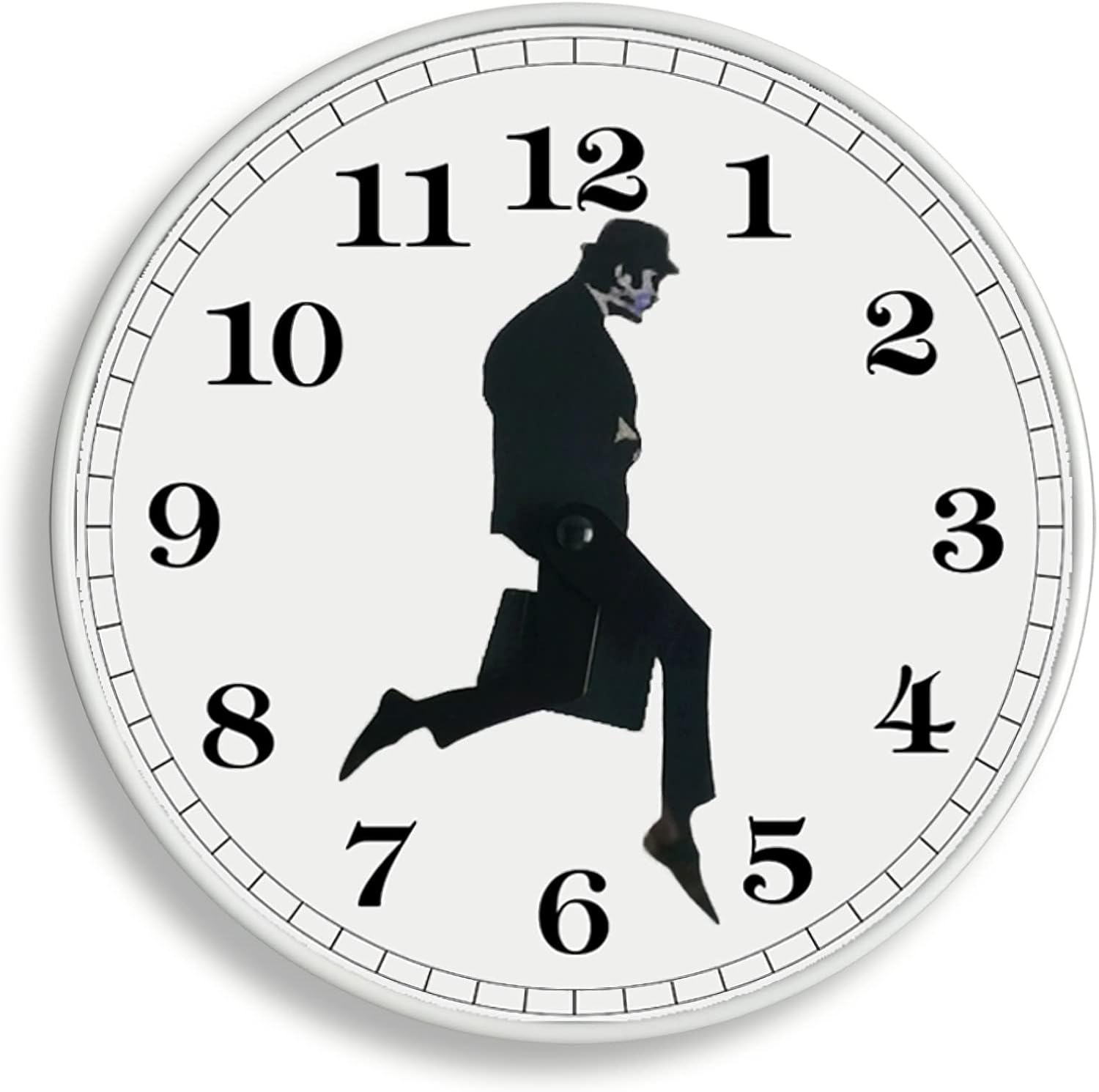 Thumbnail 5 de TANKRIN Silly Walk – biały, analogowy zegar ścienny 25 × 25 cm