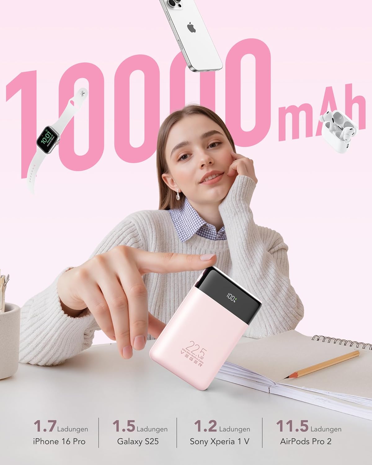 Thumbnail 6 de VEGER Power Bank 10000 mAh mit 22,5 W