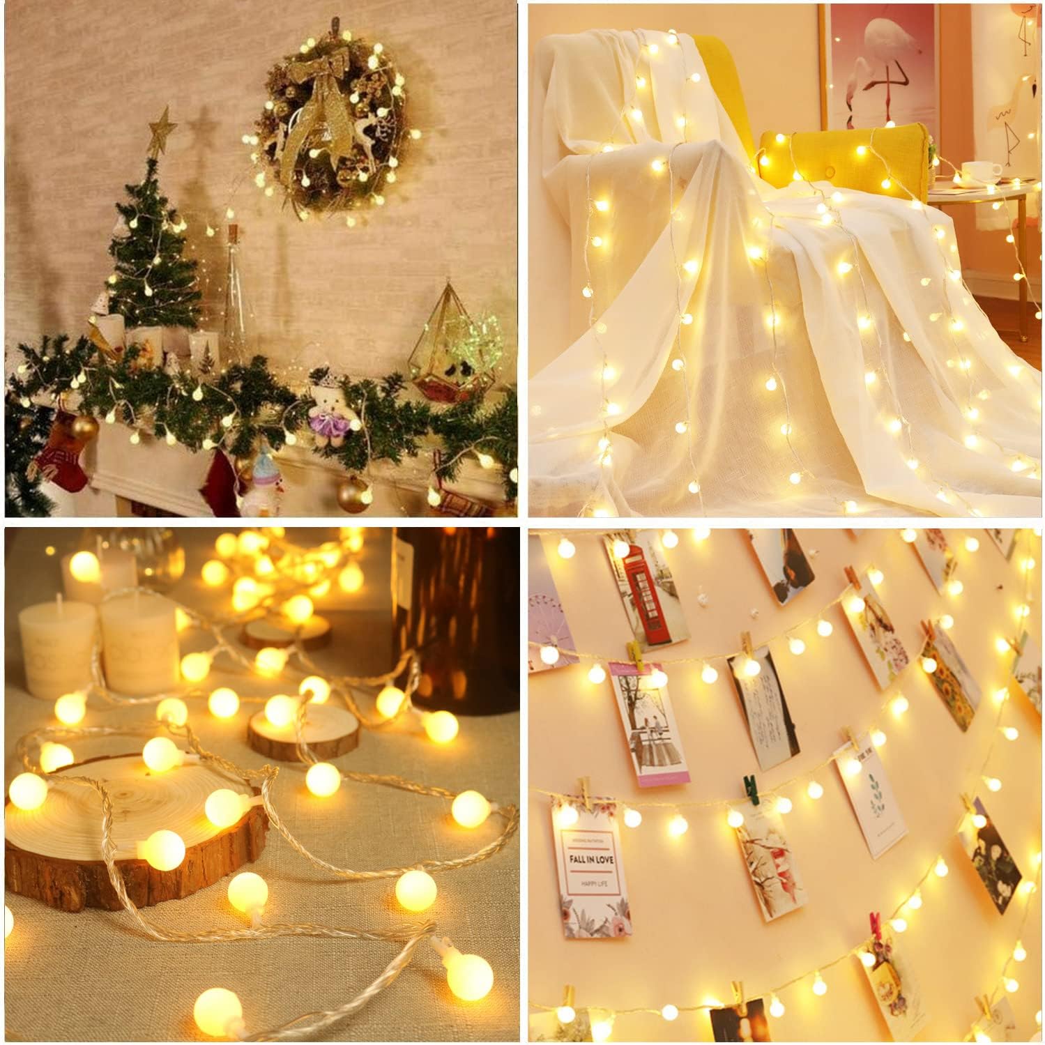 Thumbnail 5 de WOWDSGN Kugel Lichterkette 300 LEDs – 30 m, Dimmbare Außen- und Innenbeleuchtung mit 8 Leuchtmodi