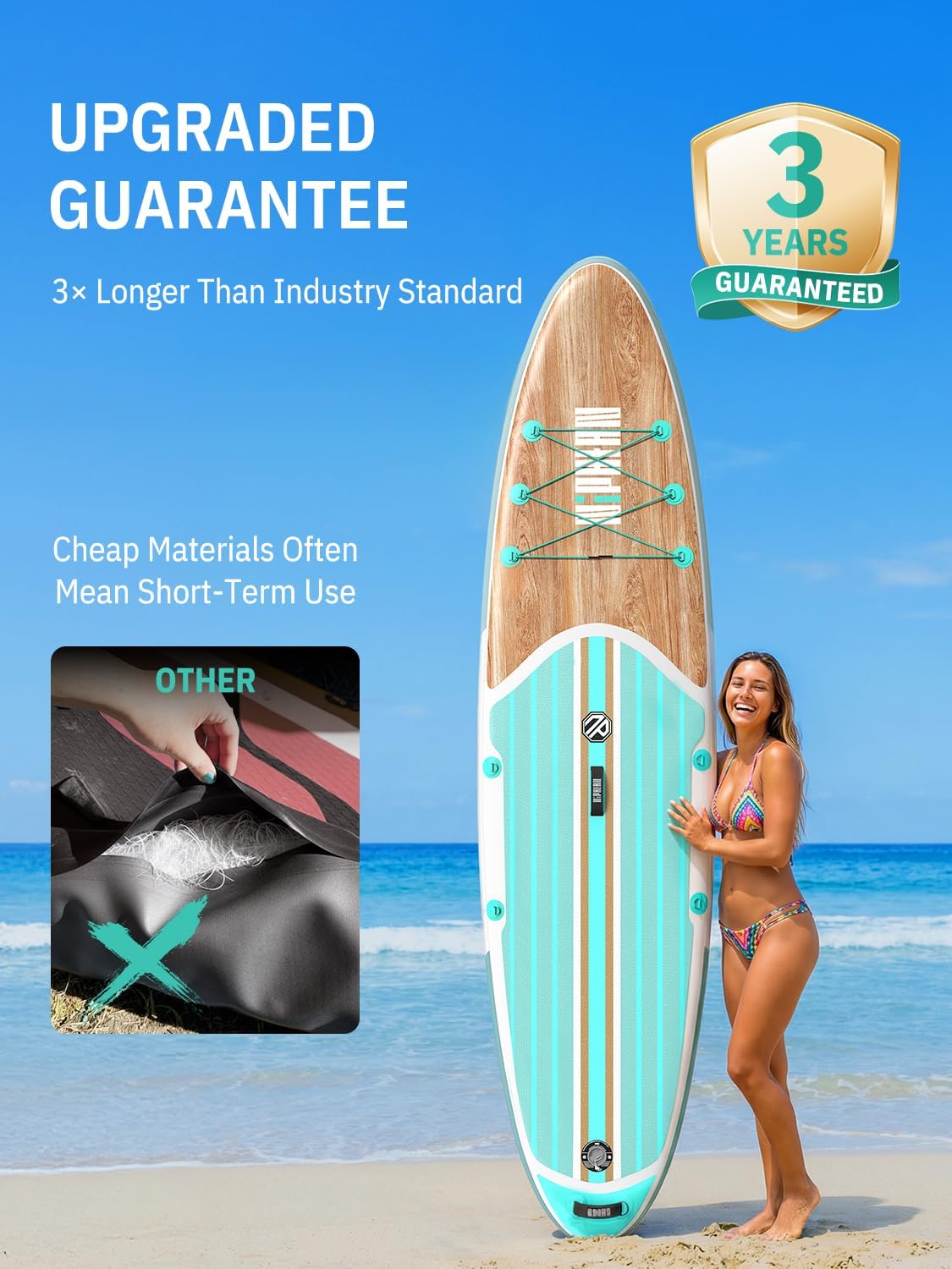 Thumbnail 3 de Niphean 10'6" Inflatable Stand Up Paddle Board with Accessories