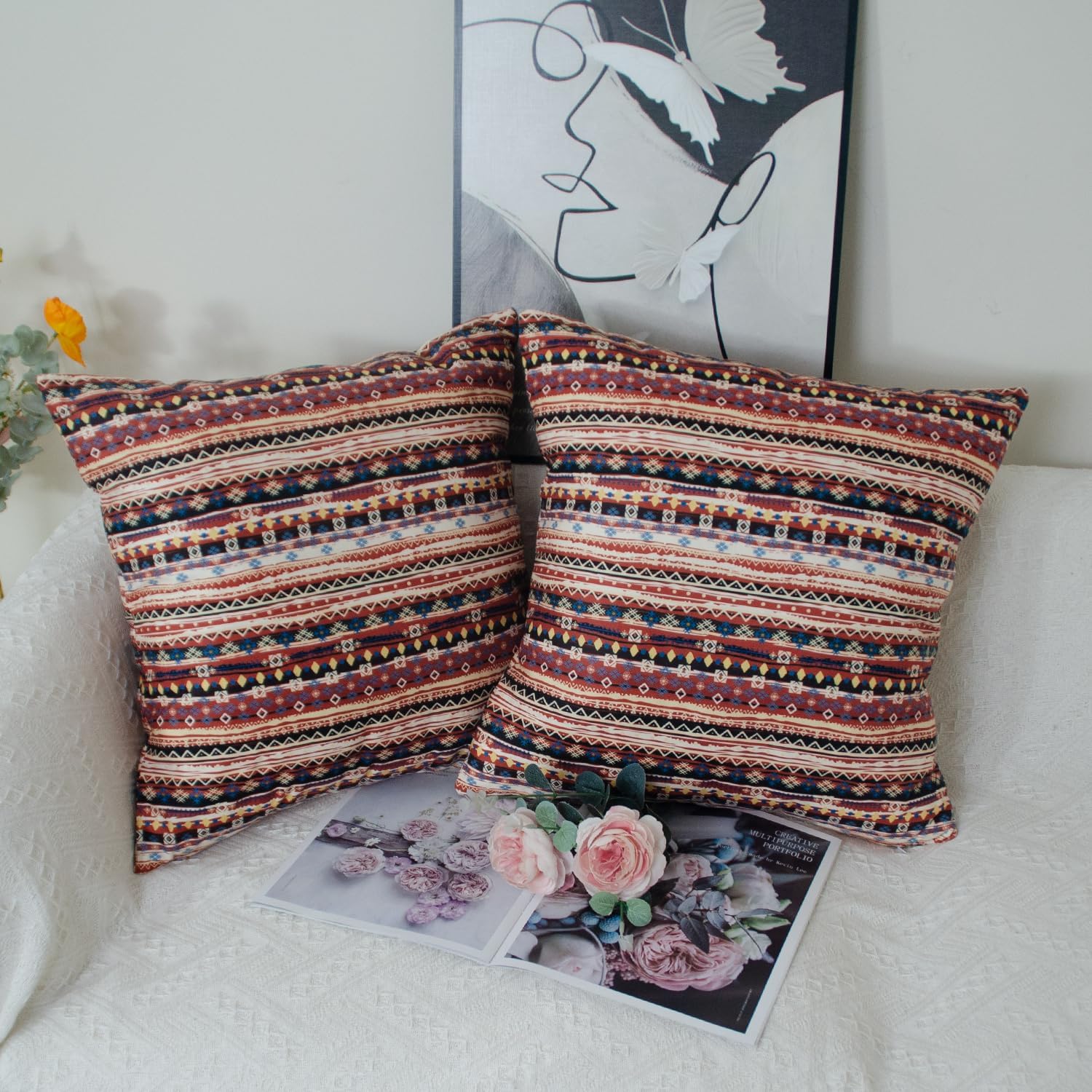 Thumbnail 2 de Boho Cushion Covers 50x50cm Set of 2
