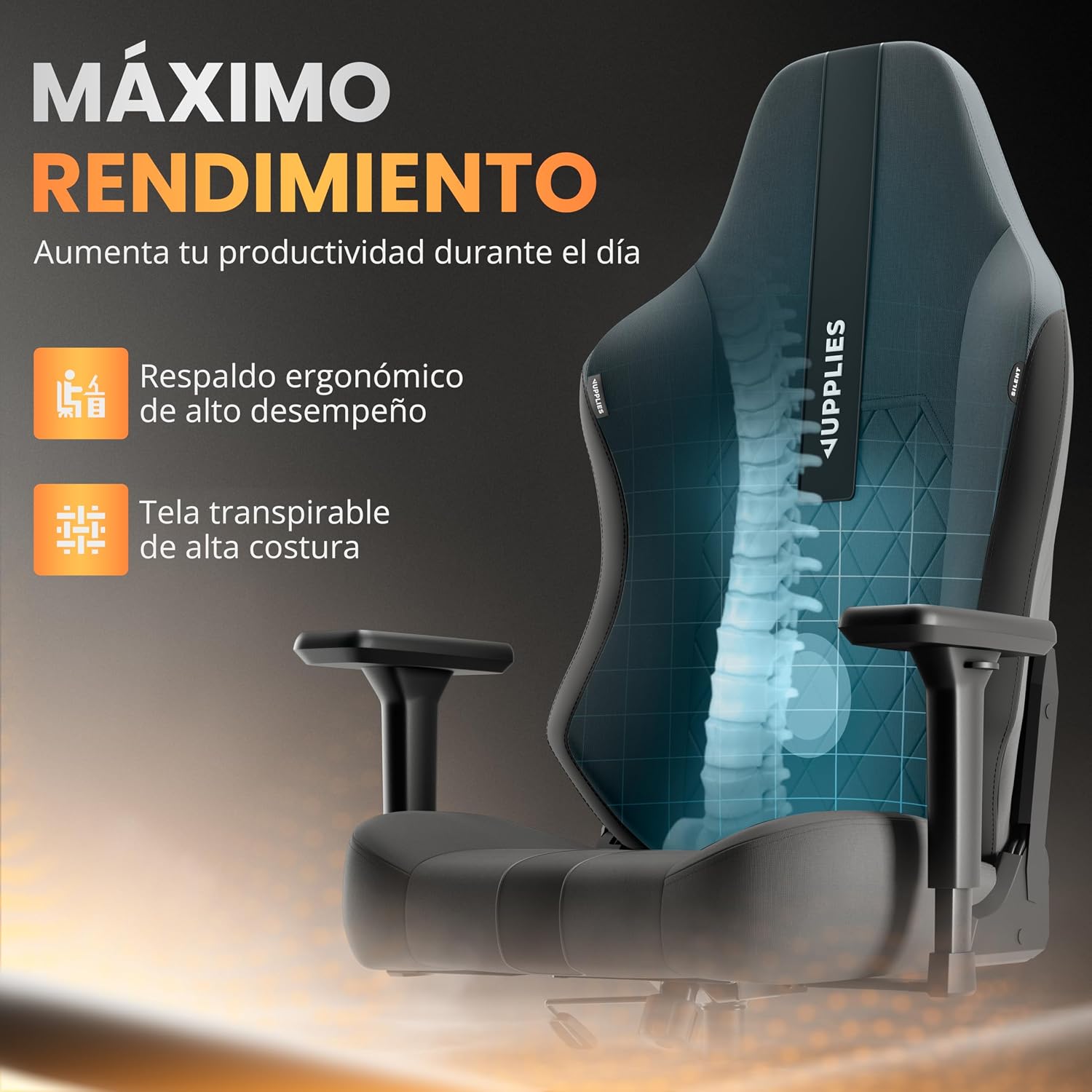 Thumbnail 3 de JUPPLIES Silla Gaming Premium 160° 150 kg