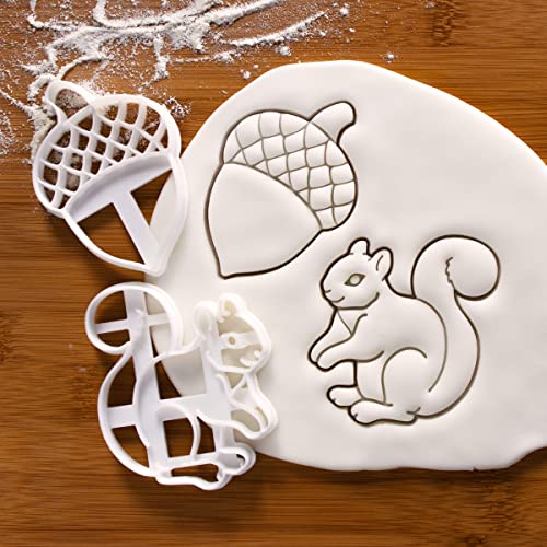 Detalle de BAKERLOGY Lot de 2 Emporte-pièces Écureuil et Gland pour Biscuit et Fondant