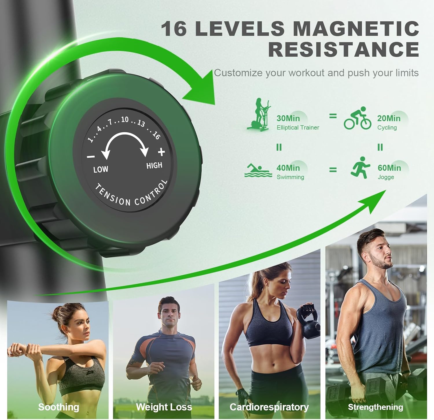Thumbnail 3 de Neezee Crosstrainer für Zuhause – Bluetooth, 16 Widerstandsstufen und 6 kg Magnetisches Schwungrad