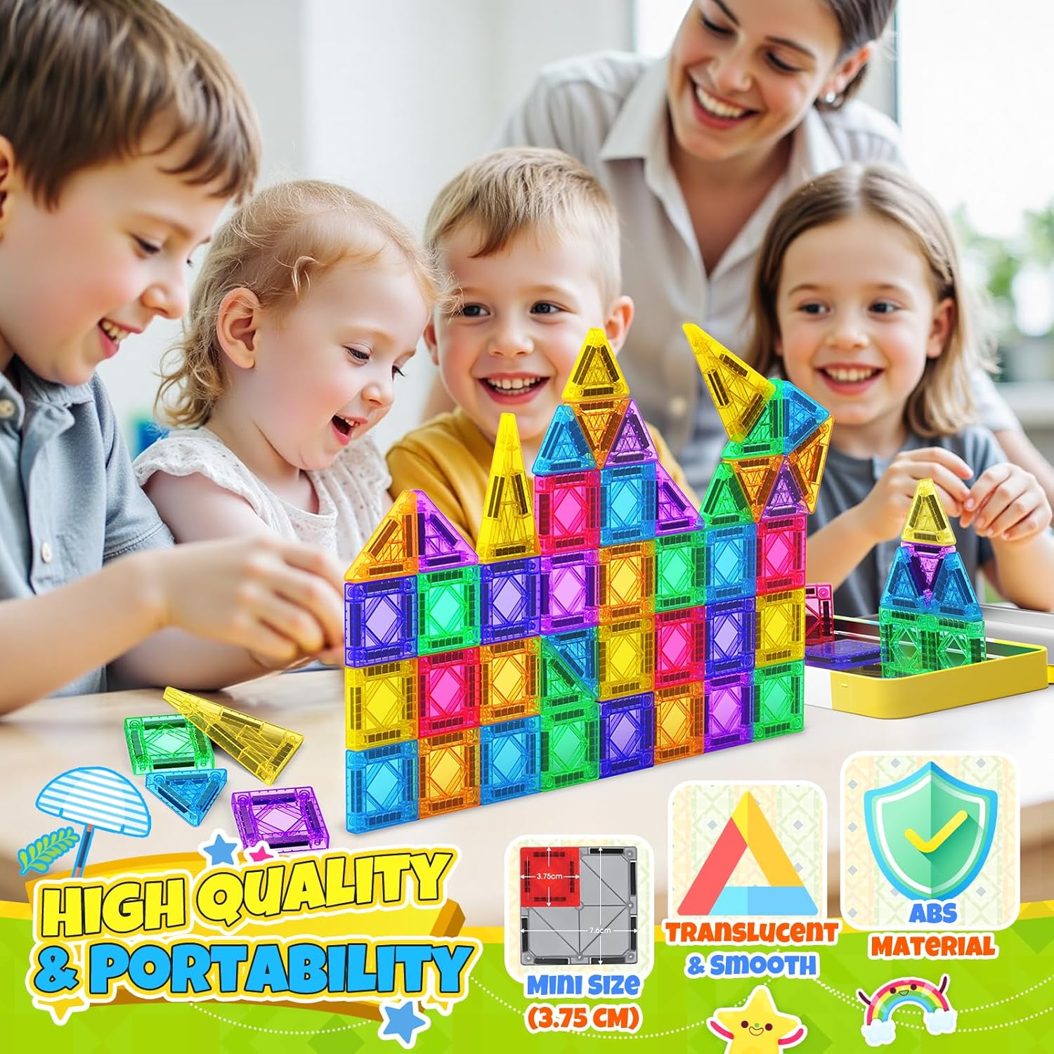 Thumbnail 4 de Mini Magnetische Bausteine 43‑teilig Reise‑Set 🎲