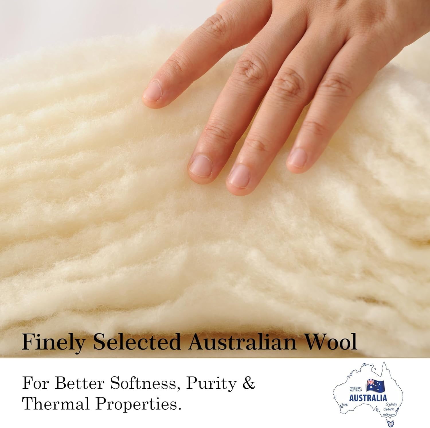 Detalle de CUDDLE DREAMS Wool Comforter, Queen