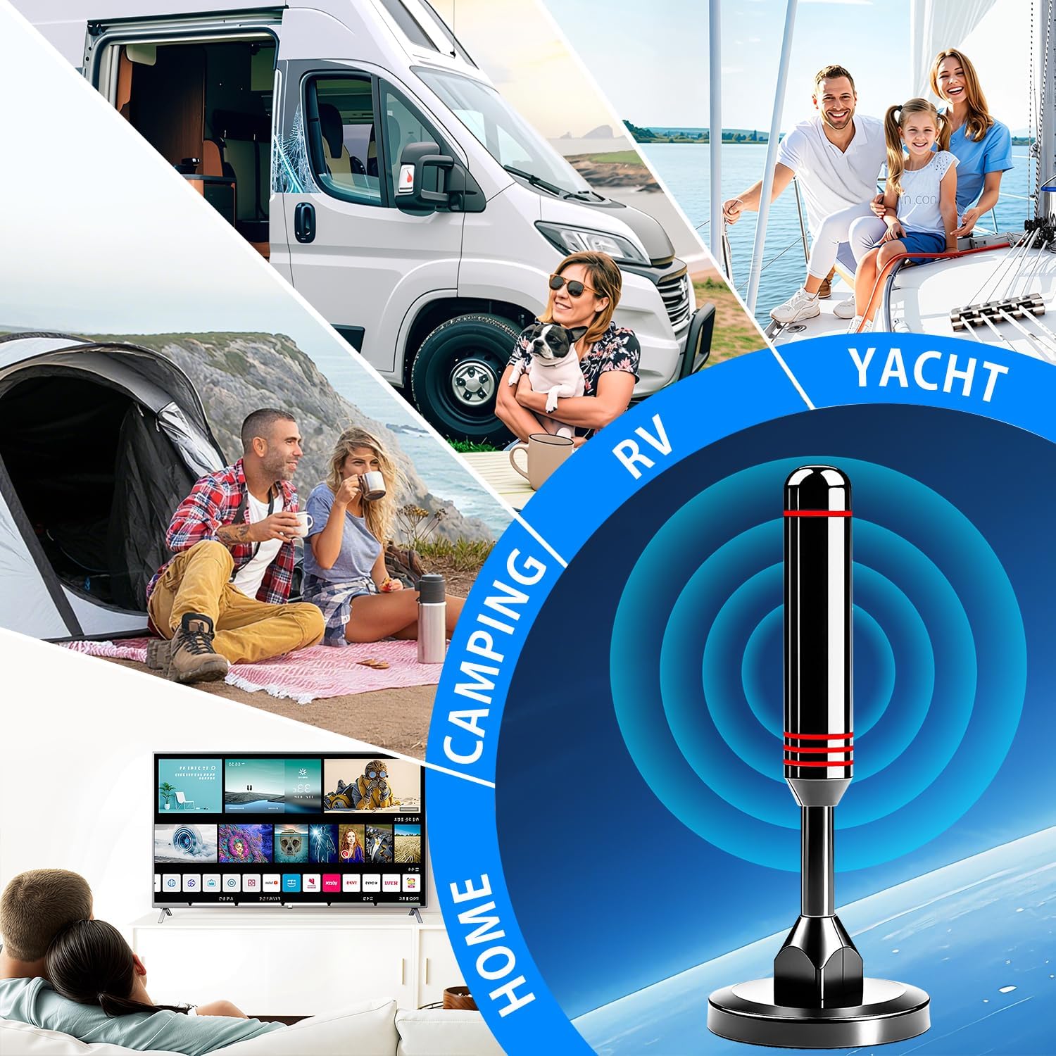 Thumbnail 6 de 2025 Digital Indoor TV Antenna — 360° Reception