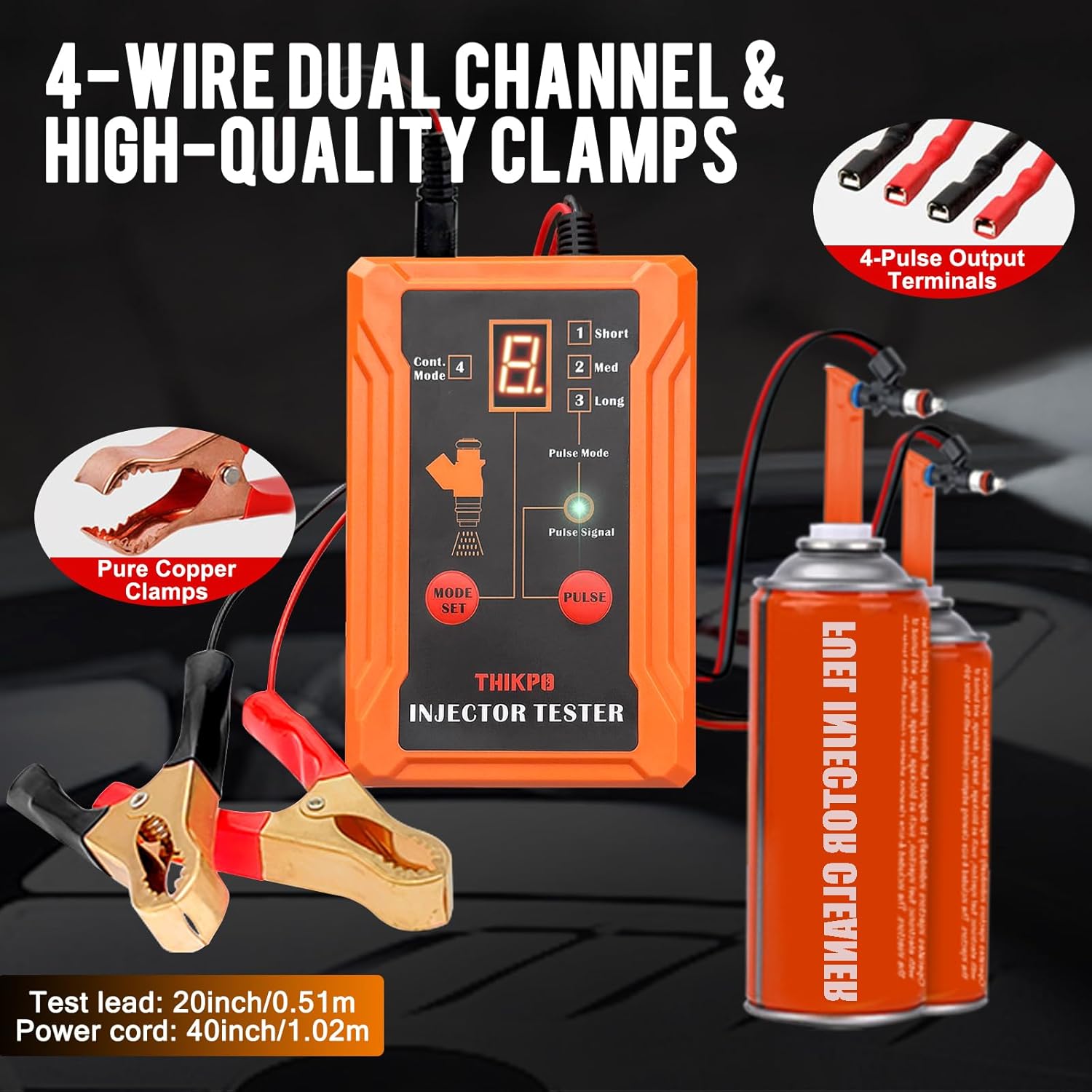 Thumbnail 4 de THIKPO Universal Fuel Injector Tester and Cleaner Tool Kit: Dual-Channel 8 Pulse Modes
