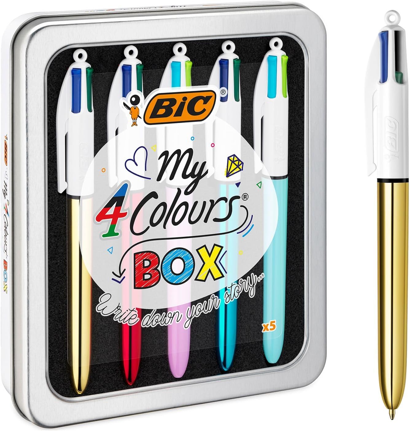 Detalle de BIC My 4 Colours Box 5 bolígrafos