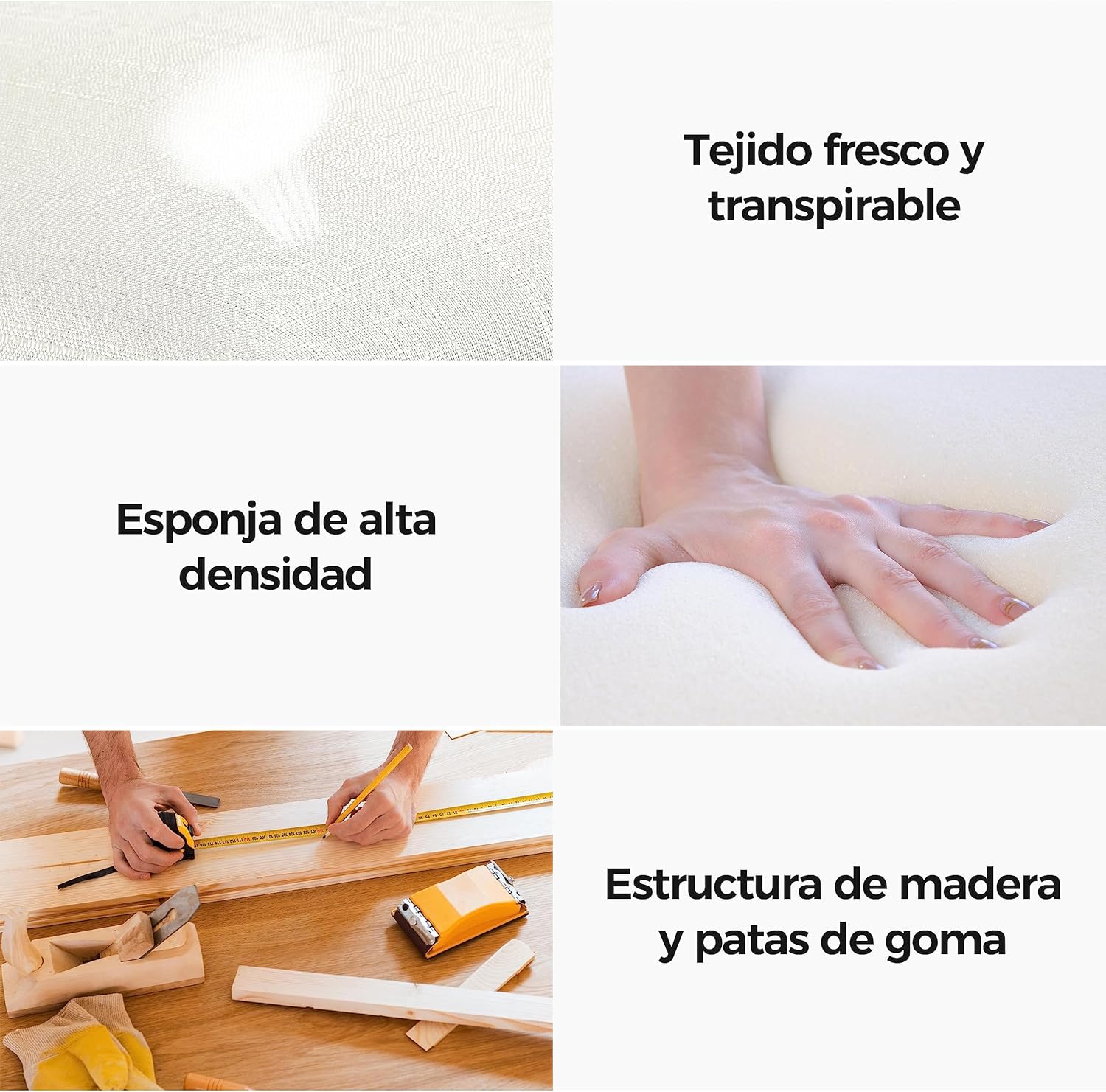 Thumbnail 6 de Yaheetech Sillas comedor 4 piezas beige