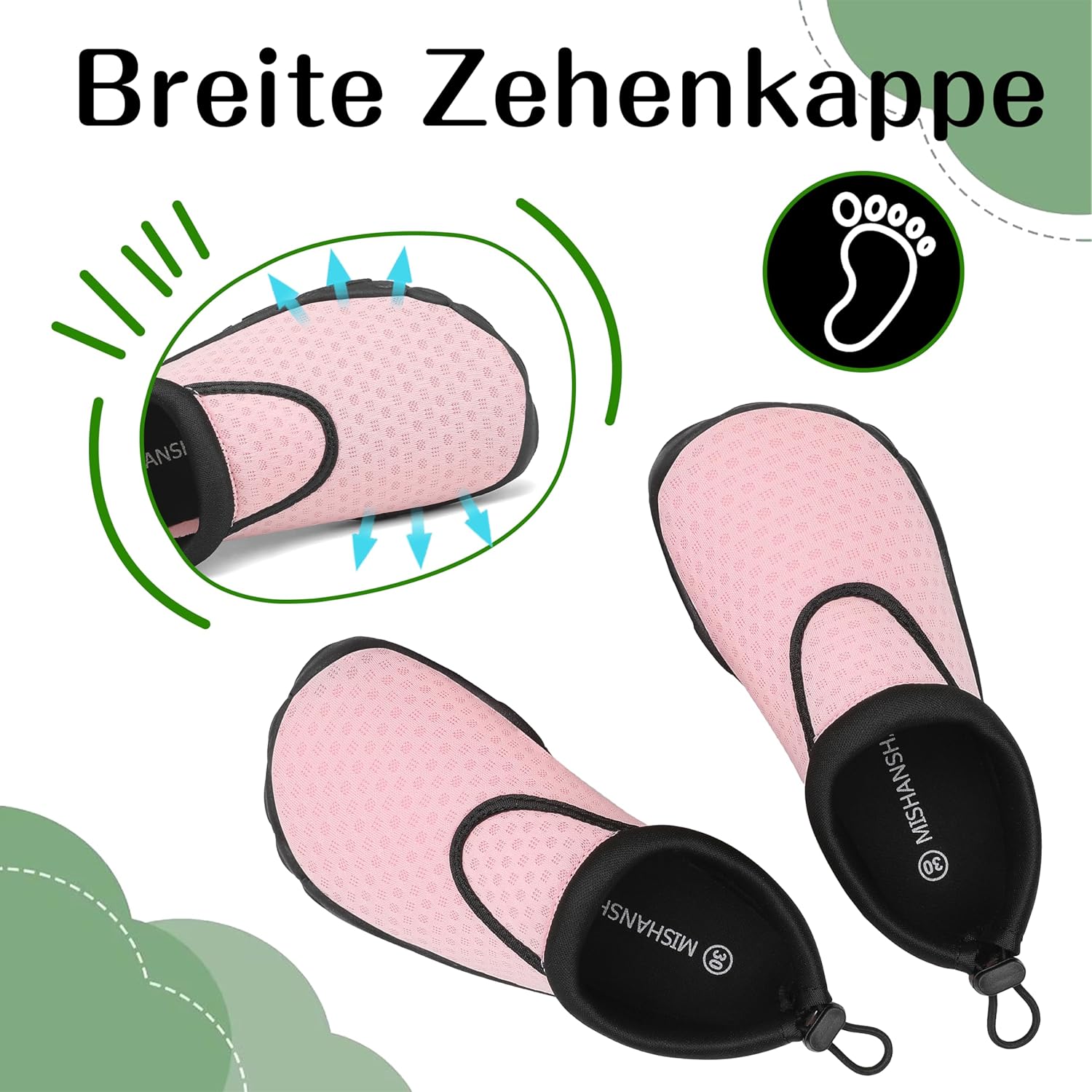 Detalle de Mishansha Schnell Trocknend Badeschuhe für Kinder – bequeme Passform, schnelltrocknend und robust