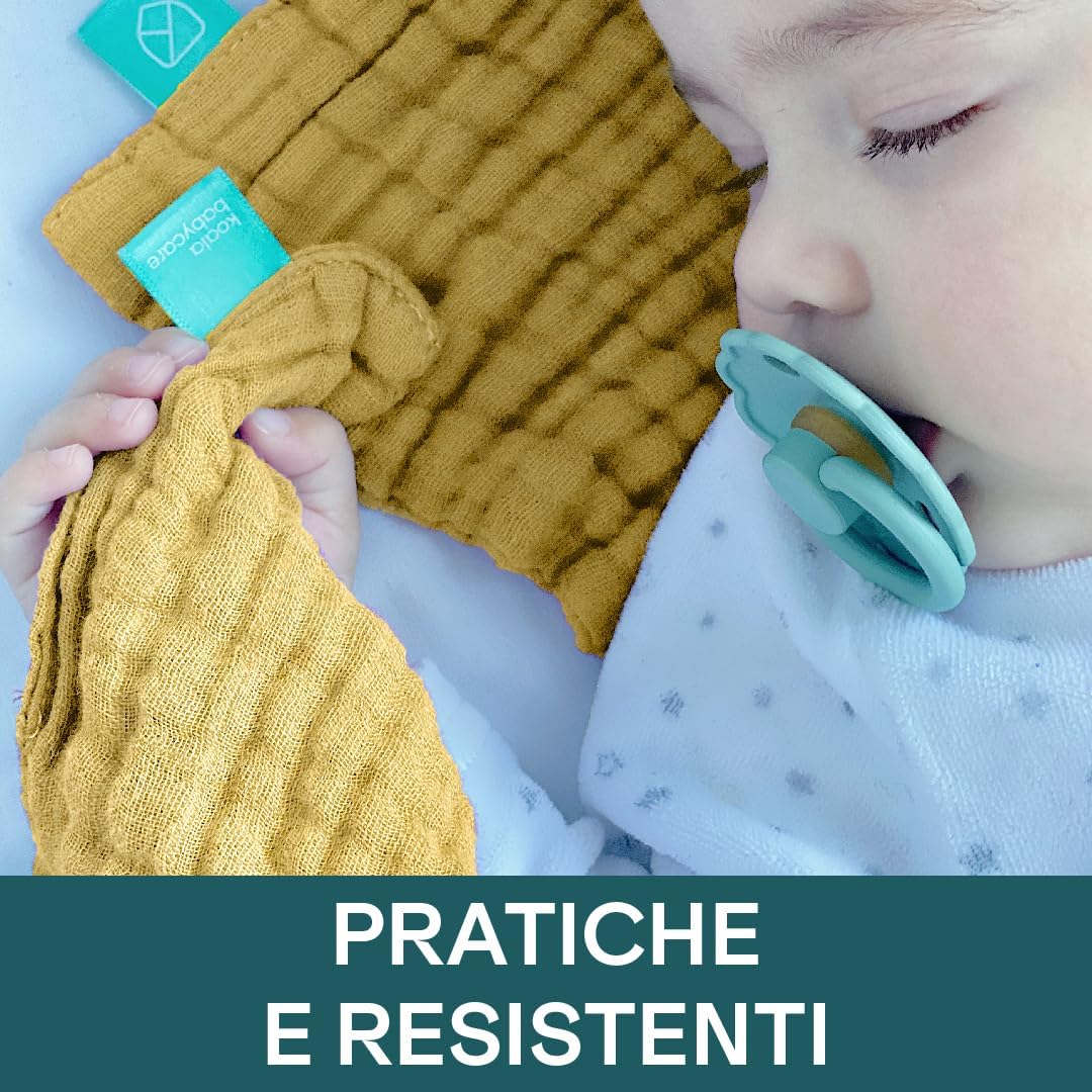 Thumbnail 1 de Koala Babycare Mussole Neonato Cotone 100% - 6x 30x30 cm Gialla